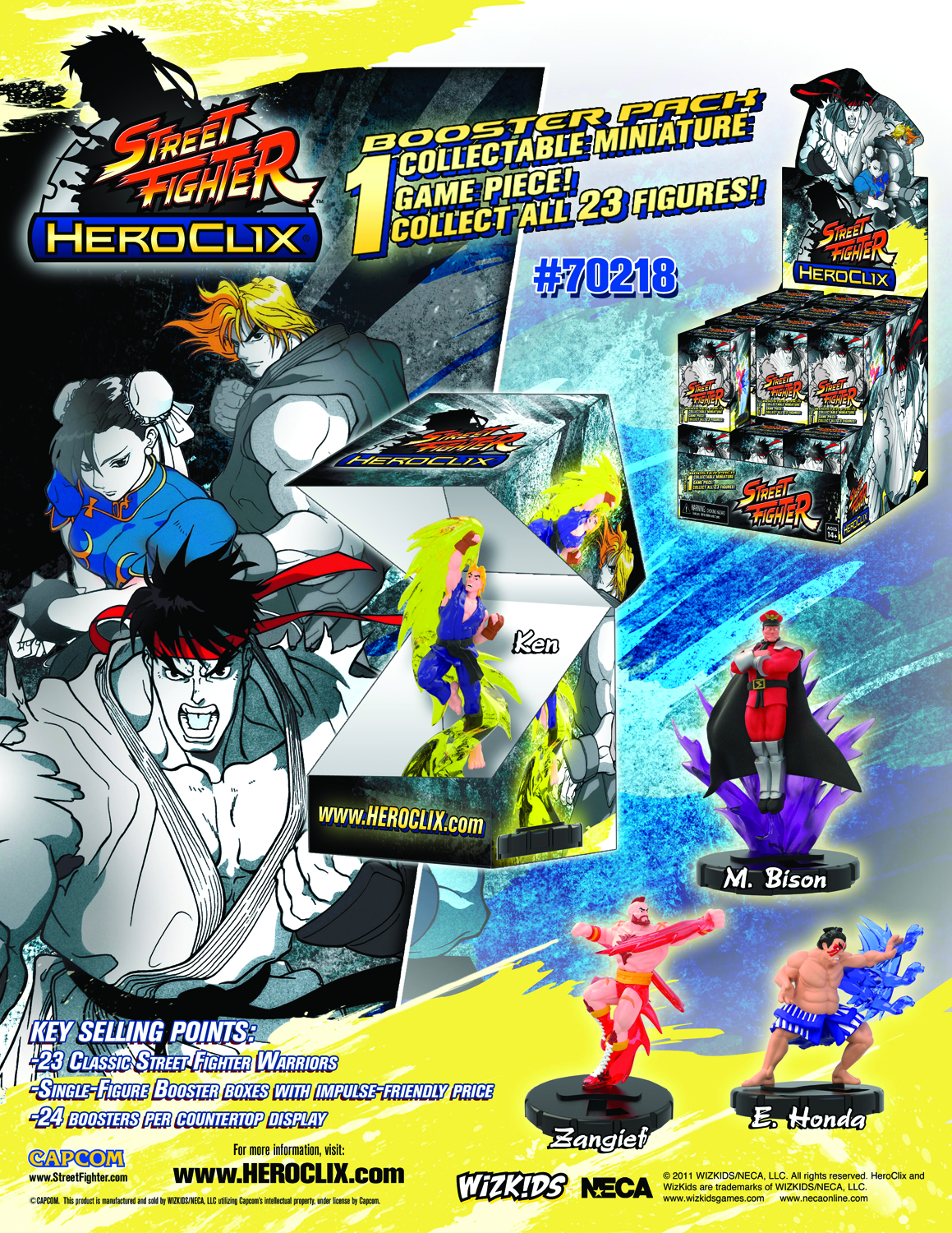 JUN112180 - CAPCOM: STREET FIGHTER HEROCLIX 24 CT. DISPLAY