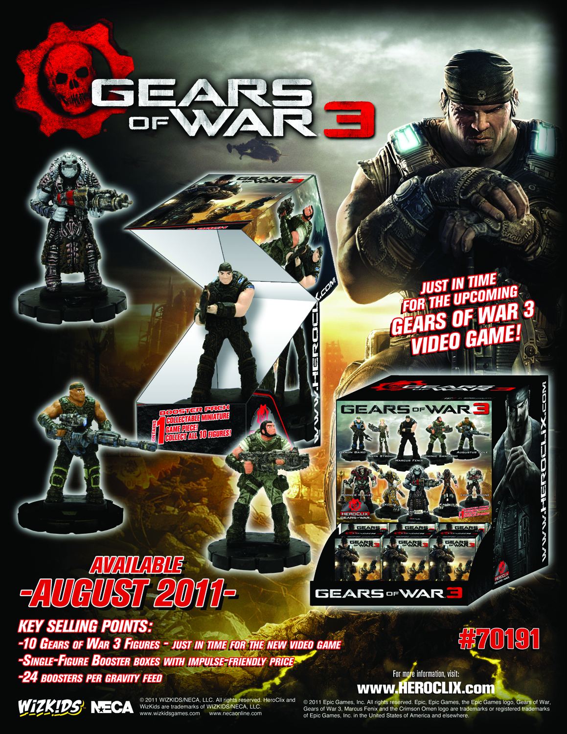 Jun1121 Epic Games Gears Of War Heroclix 24 Ct Gravity Feed Previews World