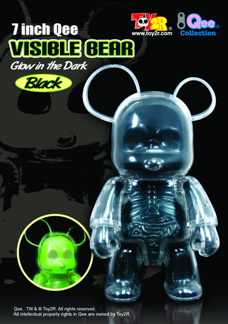 OCT111668 - VISIBLE 7IN BEAR QEE VINYL FIG BLACK VER - Previews World
