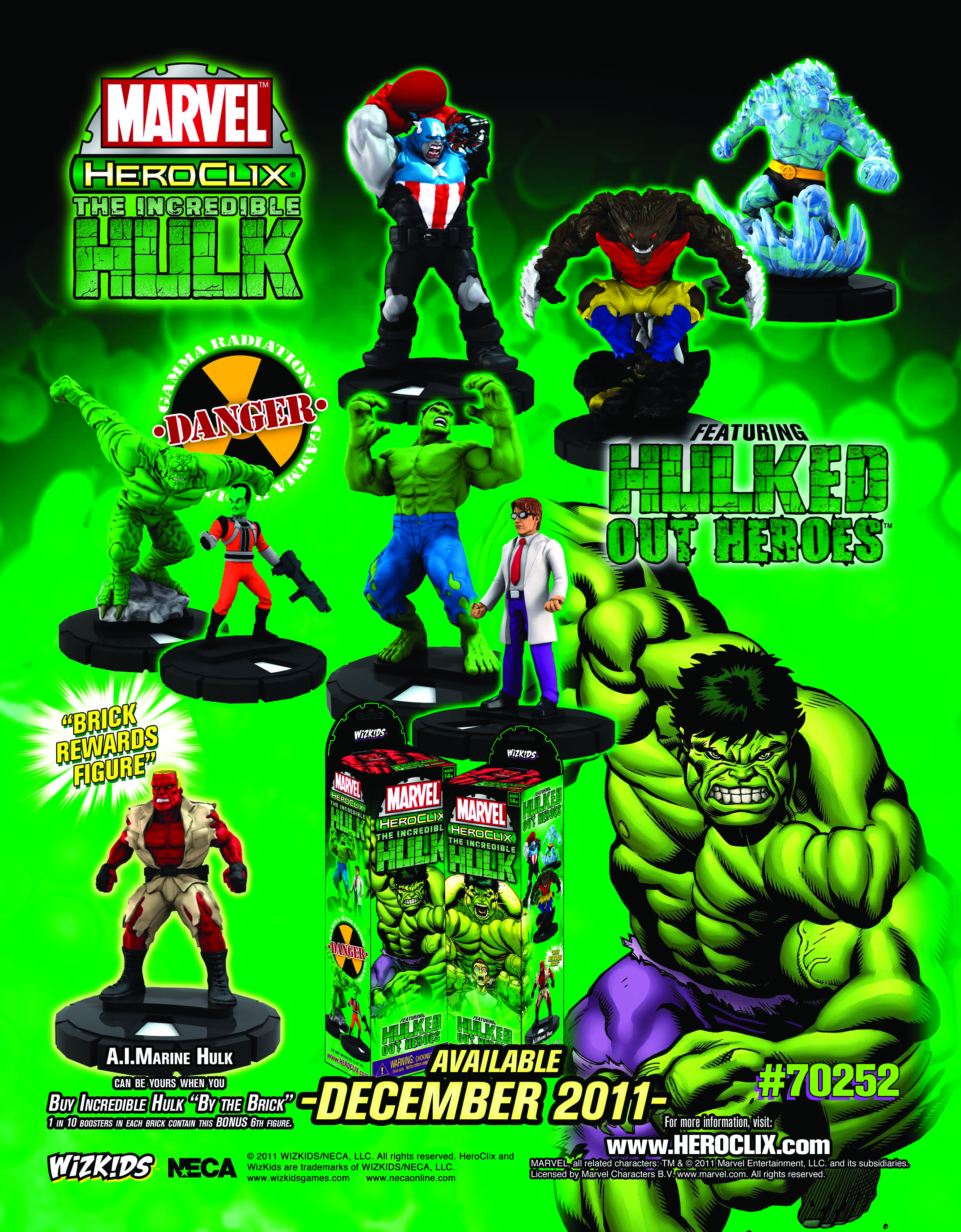 Marvel Heroclix Incredible Hulk Booster 5pack 5 Random Figures for sale online 