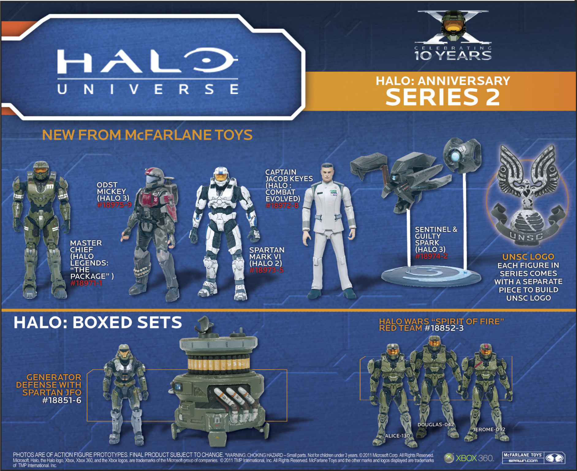 New Halo Anniversary Series 2 Jacob Keyes Action Figure.