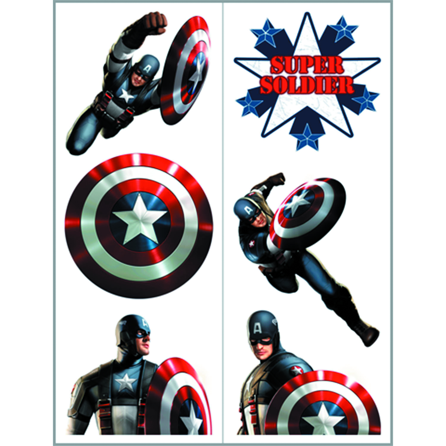 JUN128295 - CAPTAIN AMERICA TEMPORARY TATTOO - Previews World