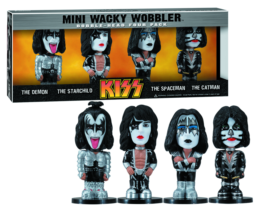 MAY128247 - KISS MINI WACKY WOBBLER 4PK SET - Previews World