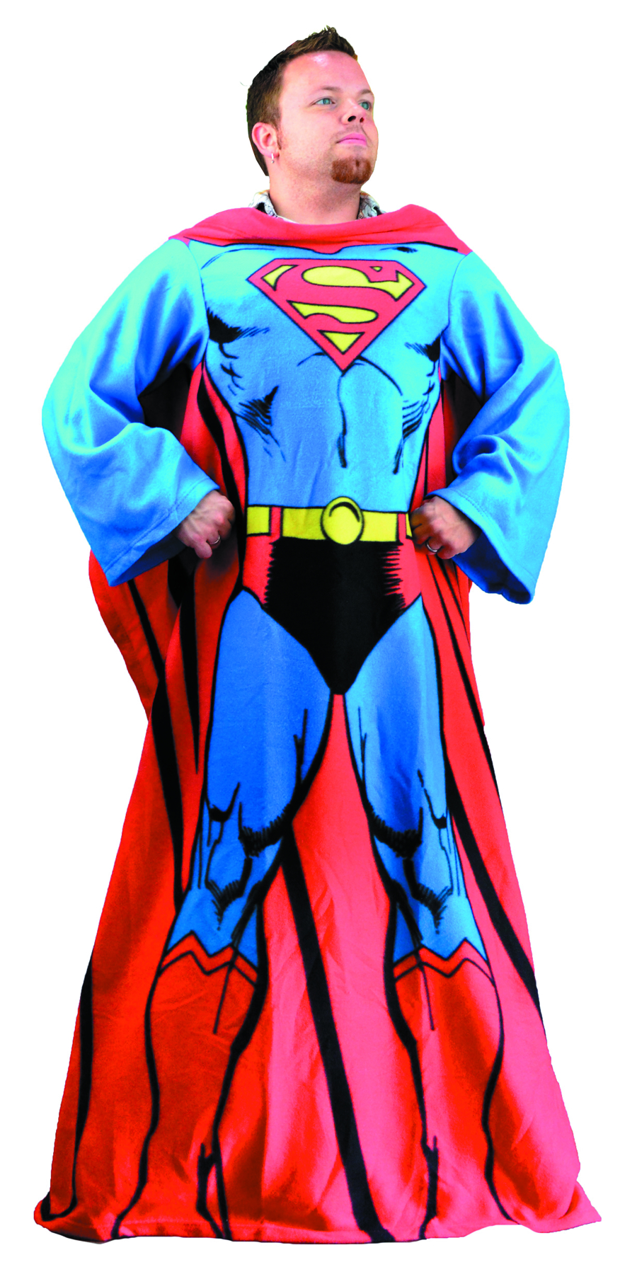 Він такий. Толстый в костюме Супермена.