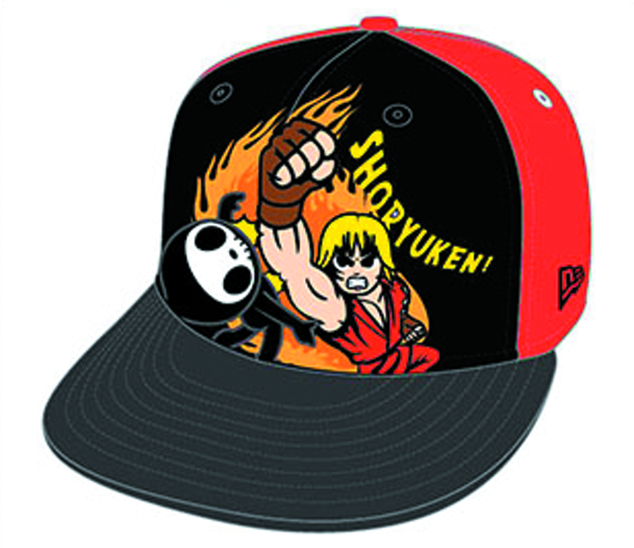 MAR131754 - STREET FIGHTER X TOKIDOKI ON FIYAH SNAPBACK CAP