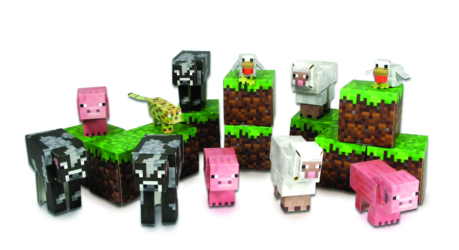 New Minecraft Papercraft Hostile Mob Pieces 3Creepr 2Zombie 1Spidr 2Witch