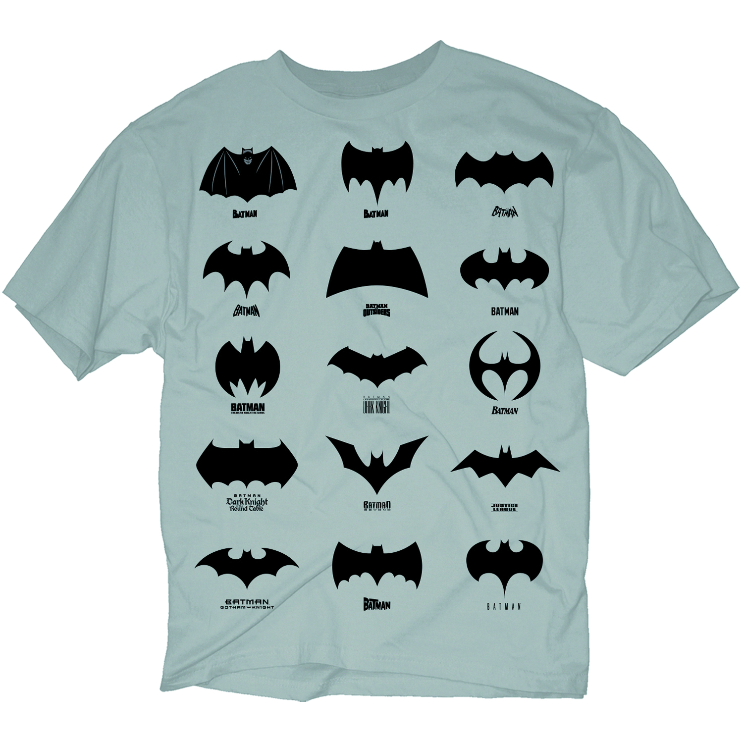 AUG131981 - EVOLUTION OF BATMAN SYMBOL BLK T/S MED - Previews World