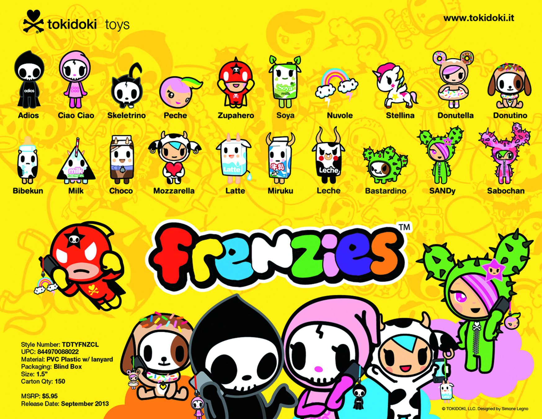 Marvel Tokidoki Frenzies CAPTAIN AMERICA Simone Legno Zipperpull 