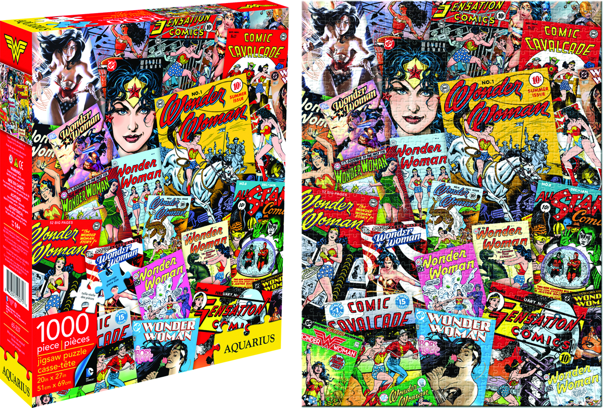 wonder woman comic strip collage