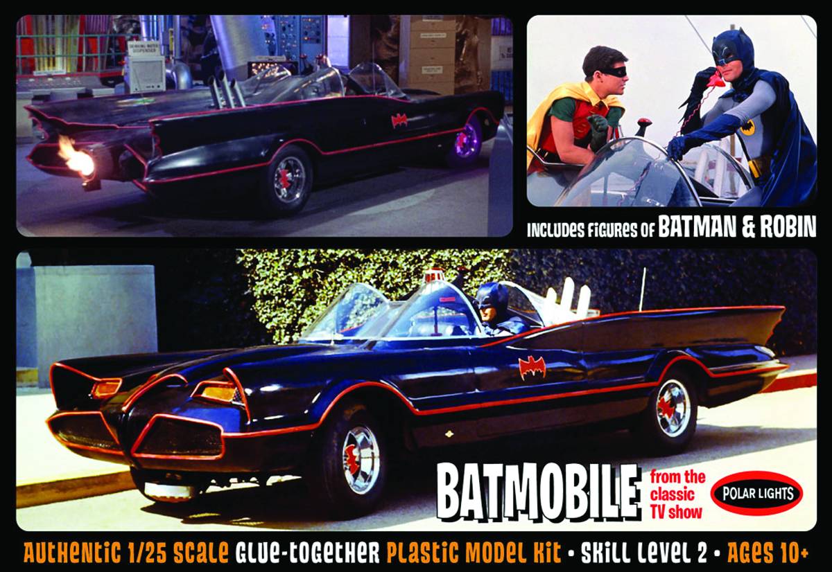 Amazon.com: Polar Lights 1966 Batmobile w/Catwoman & Penguin