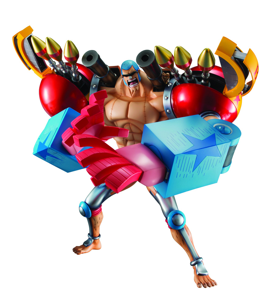 JUL148479 - ONE PIECE POP SA MAX ARMORED FRANKY EX MODEL LTD PVC FIG