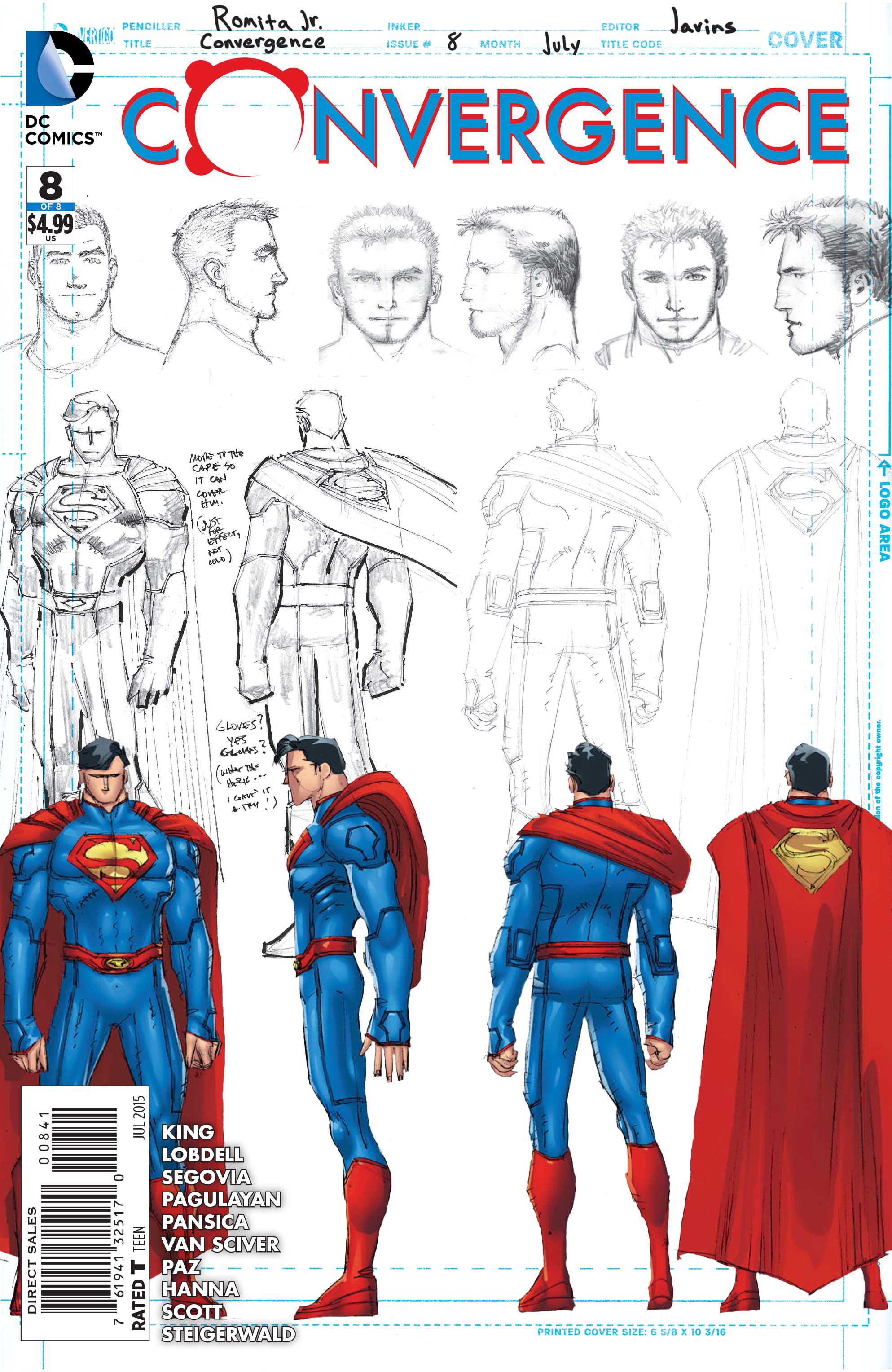 MAR150170 - CONVERGENCE #8 (OF 8) SUPERMAN SKETCH VAR ED (NOTE PRICE) -  Previews World