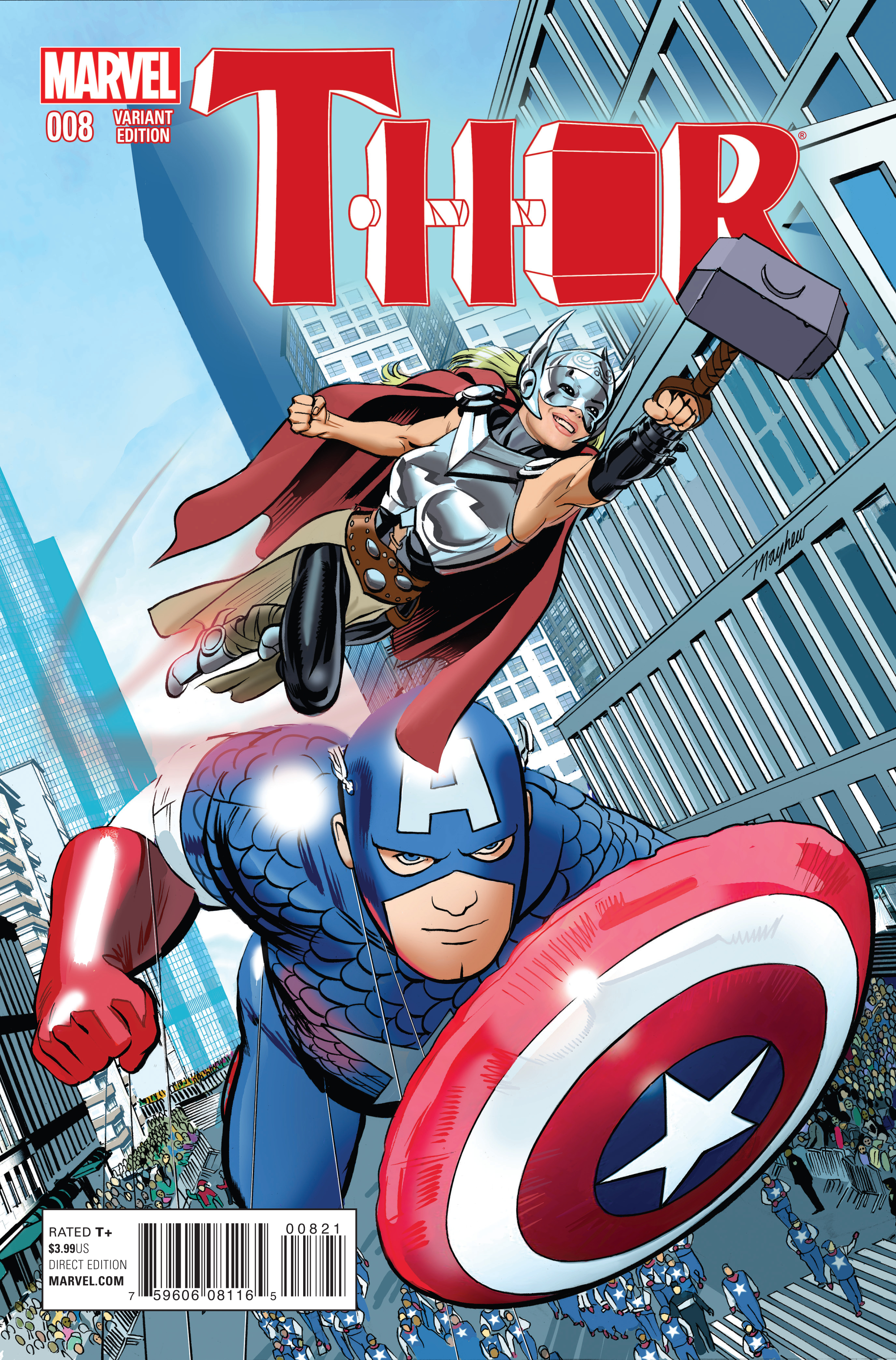 MAR150724 - THOR #8 MAYHEW NYC VAR - Previews World