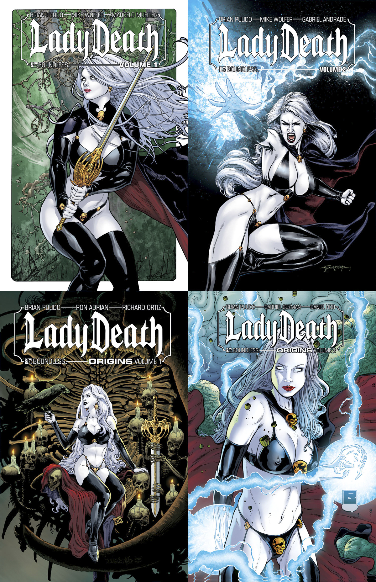 LADY DEATH GN LIBRARY SET & SIGNED POSTER (MR)