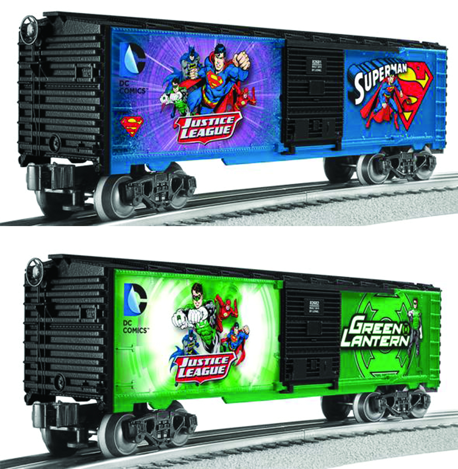 MAY158211 LIONEL DC SUPERMAN GREEN LANTERN M7 SUBWAY CAR 2PK Previews World