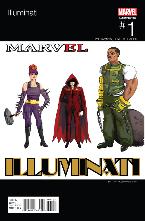 ILLUMINATI #1 BROWN HIP HOP VARIANT COVER MARVEL COMIC BOOK ENCHANTRESS NEW 2015 