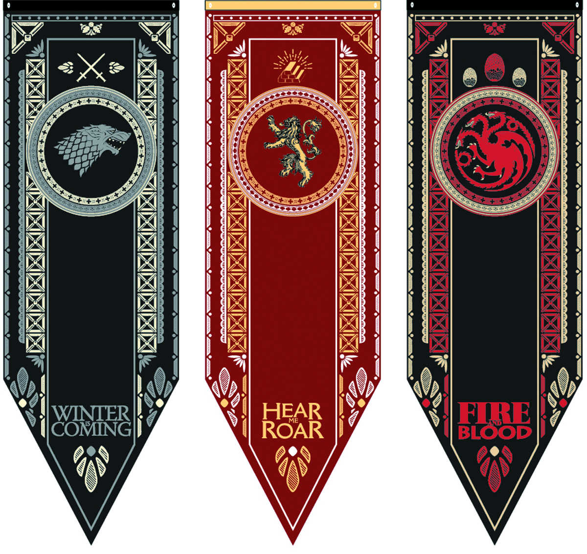Game Of Thrones Stark Great Houses Of Westeros Winterfell Tournament Banner 
