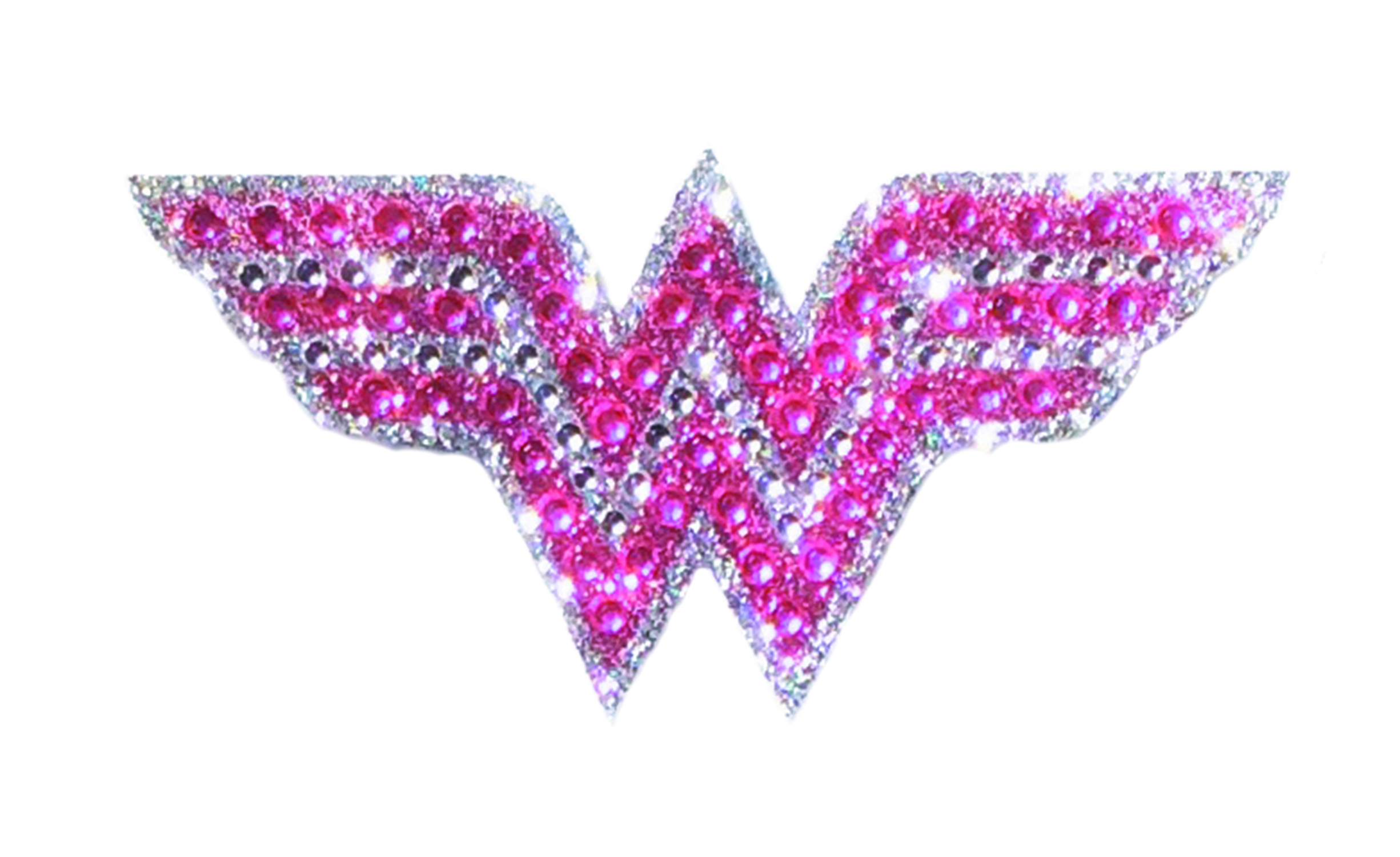 DC HEROES CRYSTAL WONDER WOMAN PINK LOGO SMALL DECAL