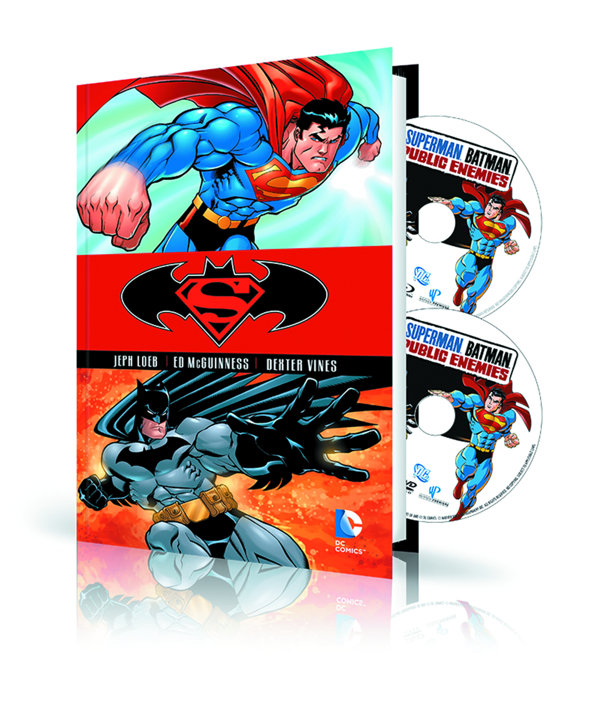 SUPERMAN BATMAN VOL 1 HC BOOK & DVD BLU RAY SET