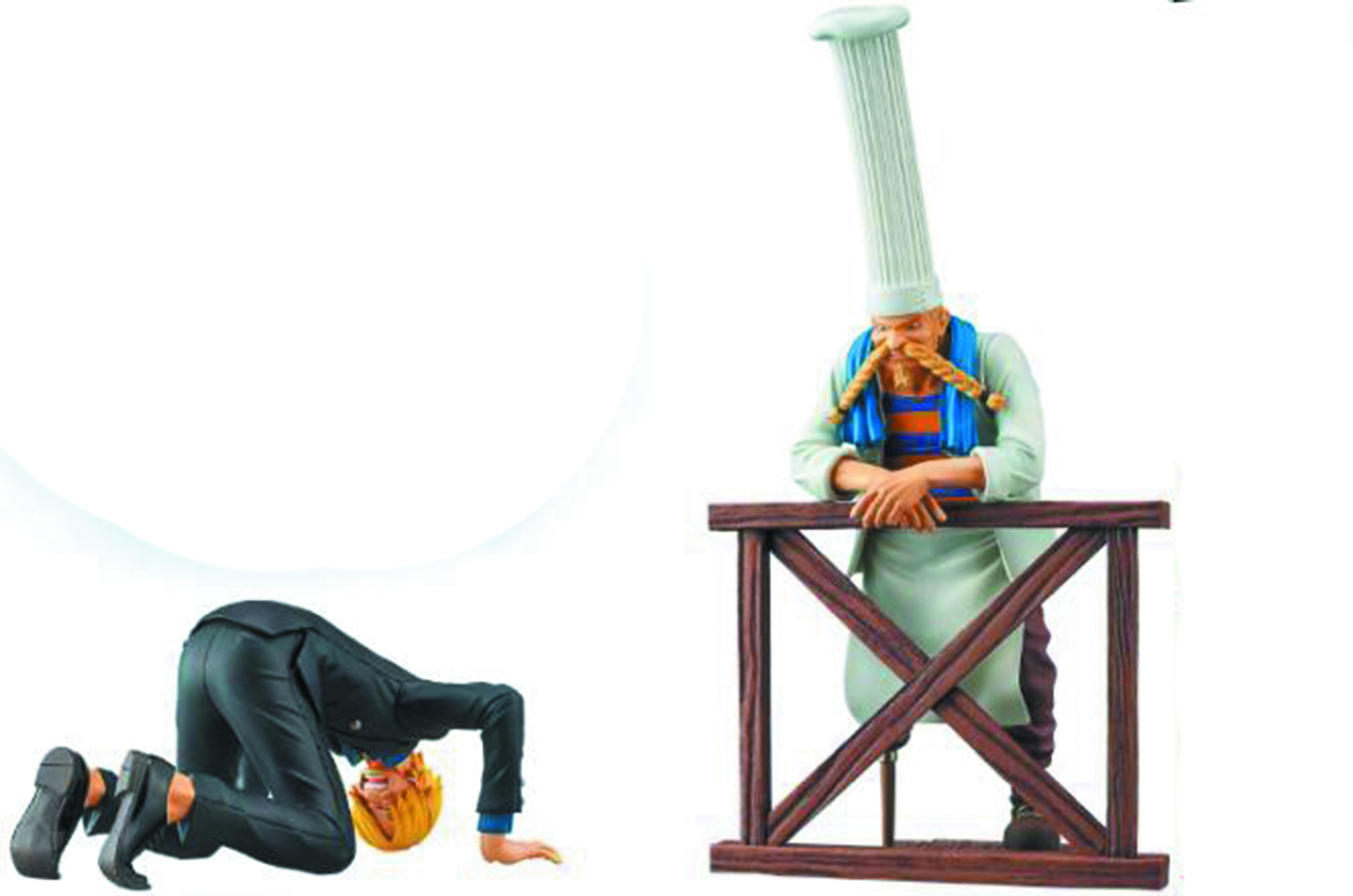 SEP158600 - ONE PIECE DRAMATIC SHOWCASE SANJI/JEFF FIG ASST (Net