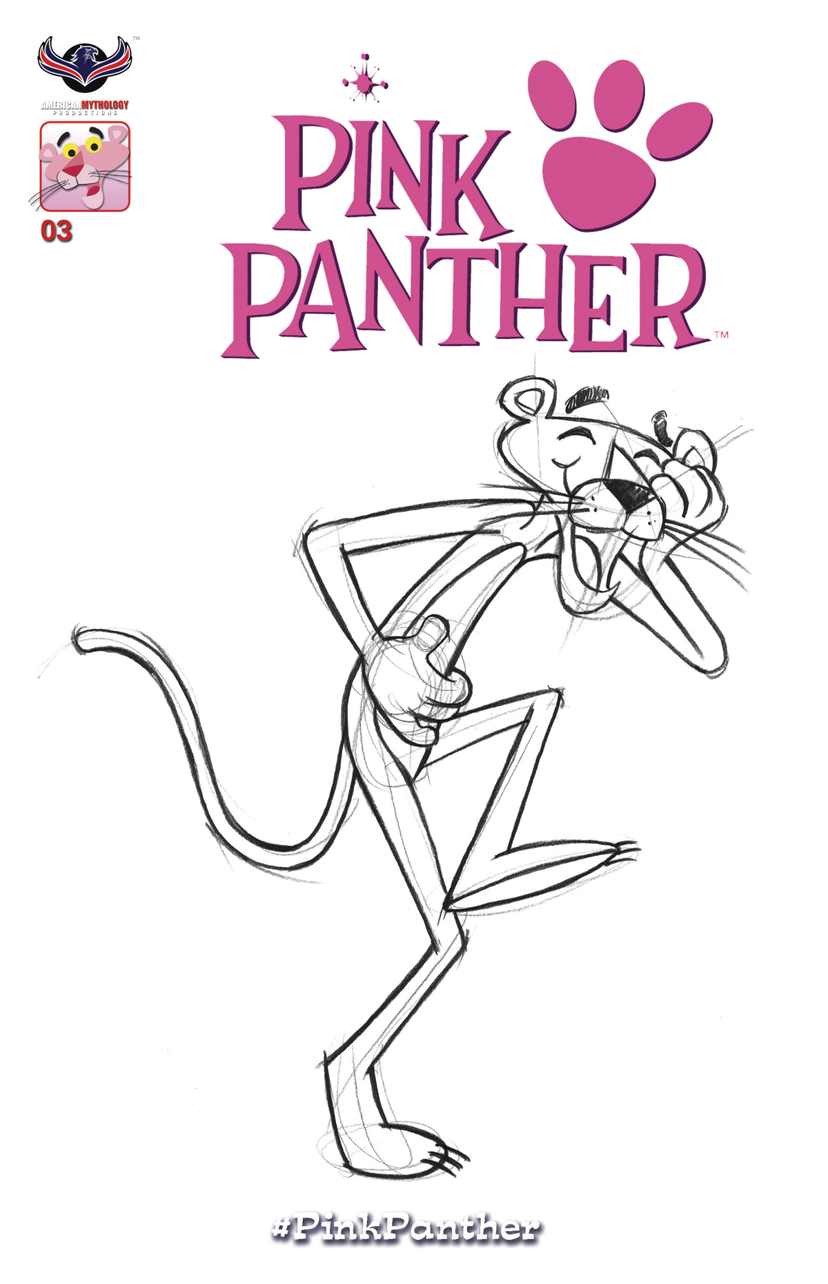 pink panther drawing