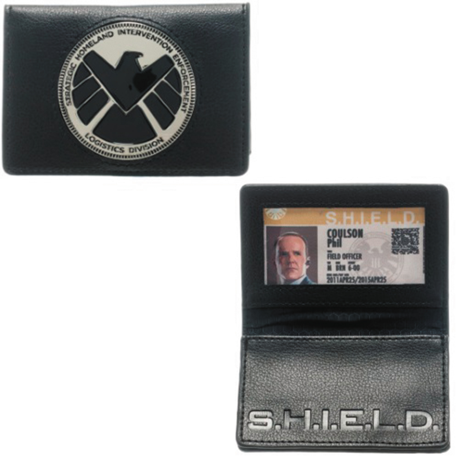 Avengers Agents of S.H.I.E.L.D Shield Skye Badge in Leather Wallet Holder Case 