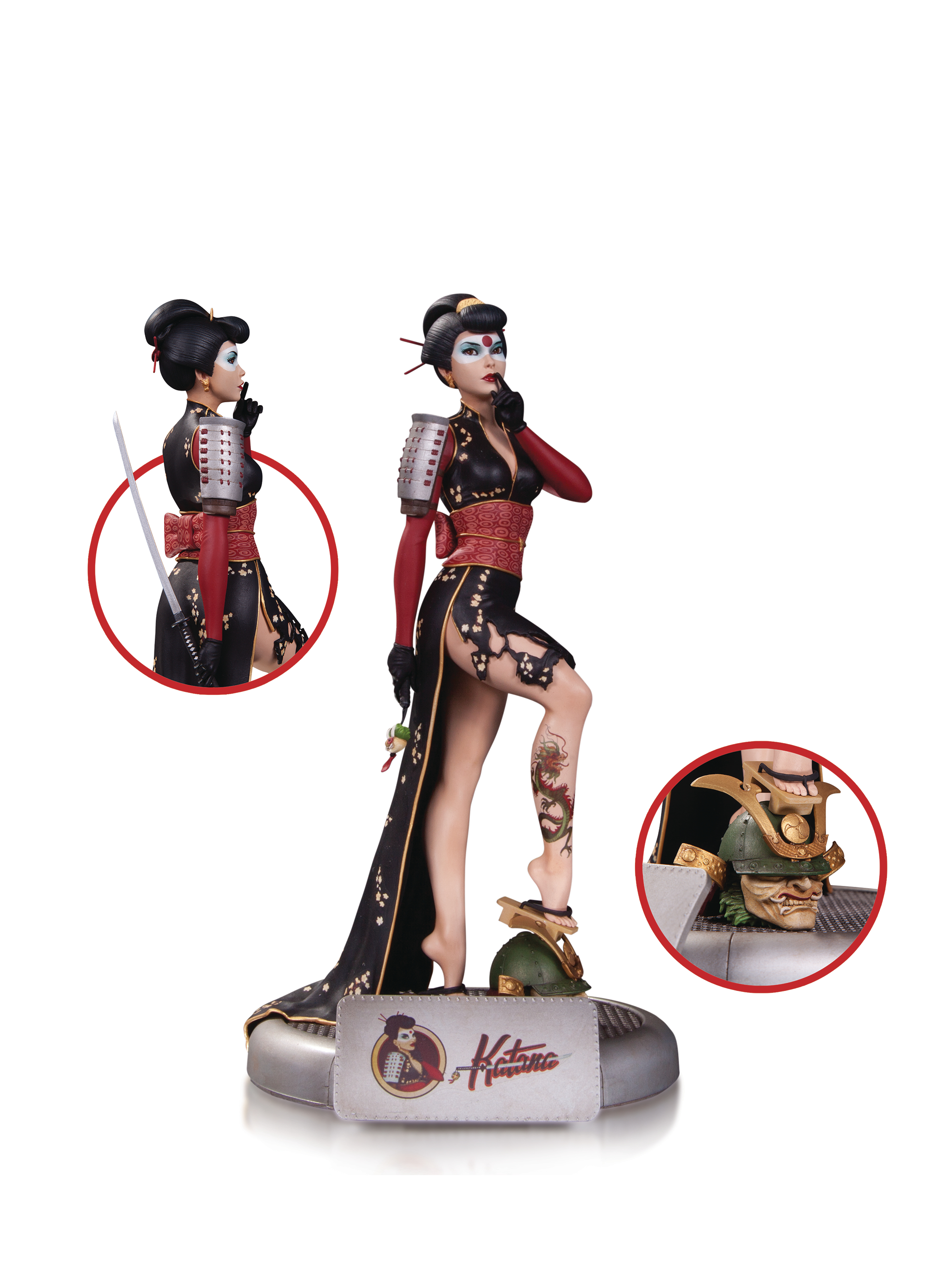 Jul Dc Bombshells Katana Statue Previews World