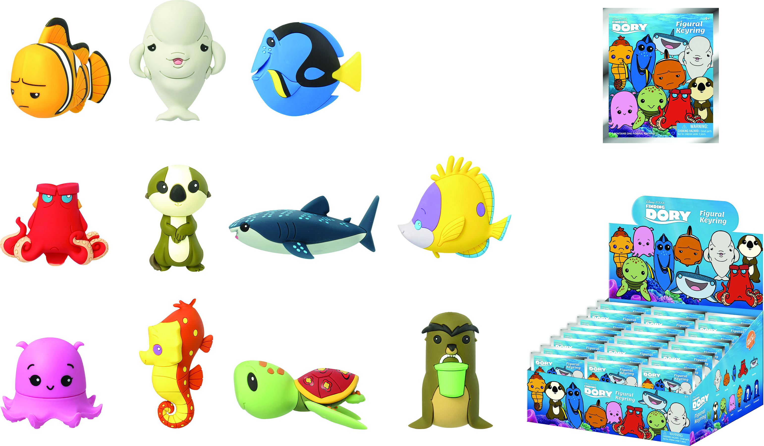 JUN168626 DISNEY FINDING DORY LASER CUT FIGURAL KEYRING 24PC BMB DS C Previews World