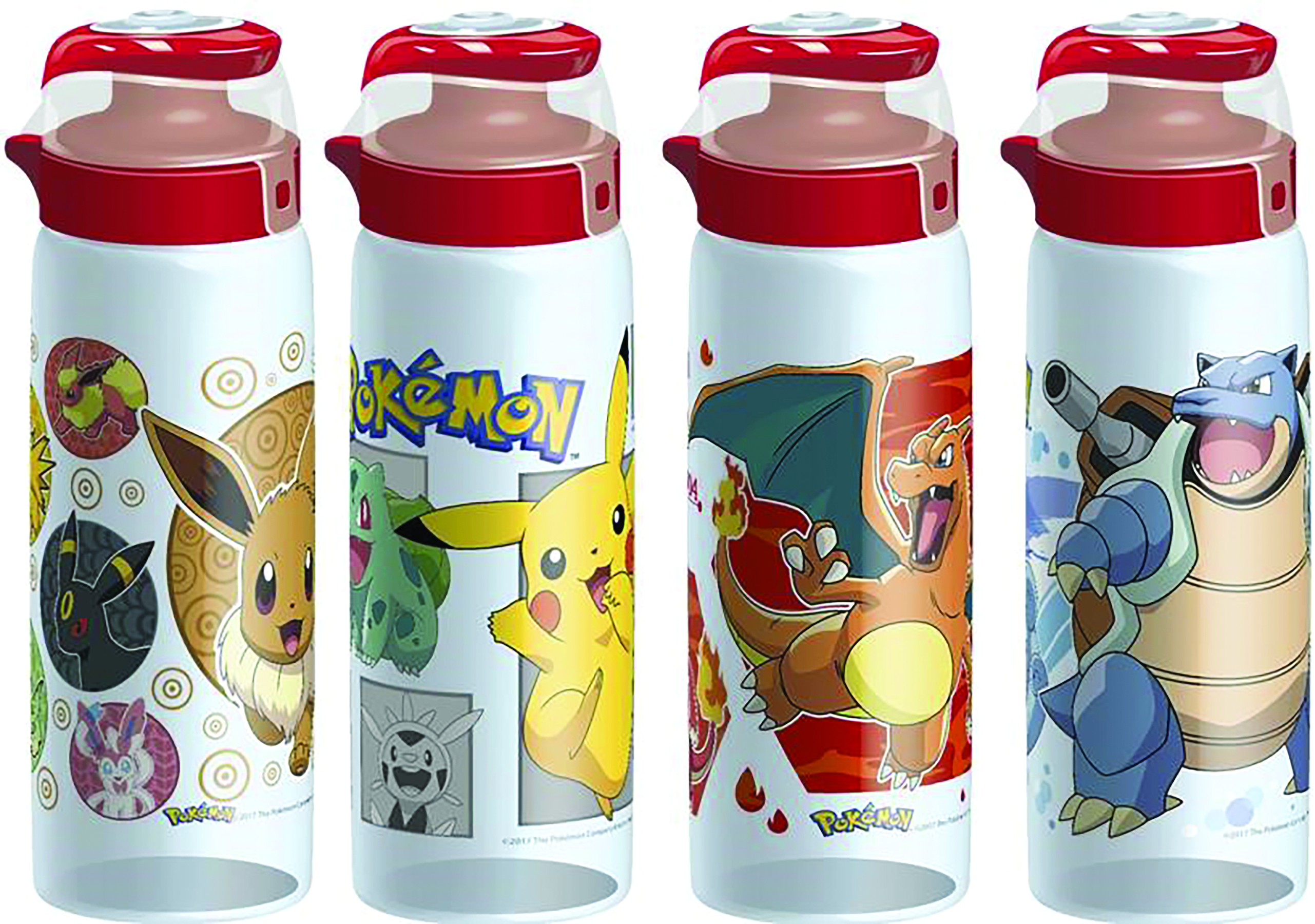 2 Kids Pokémon Water Bottles - Thermos Brand Pikachu Charizard