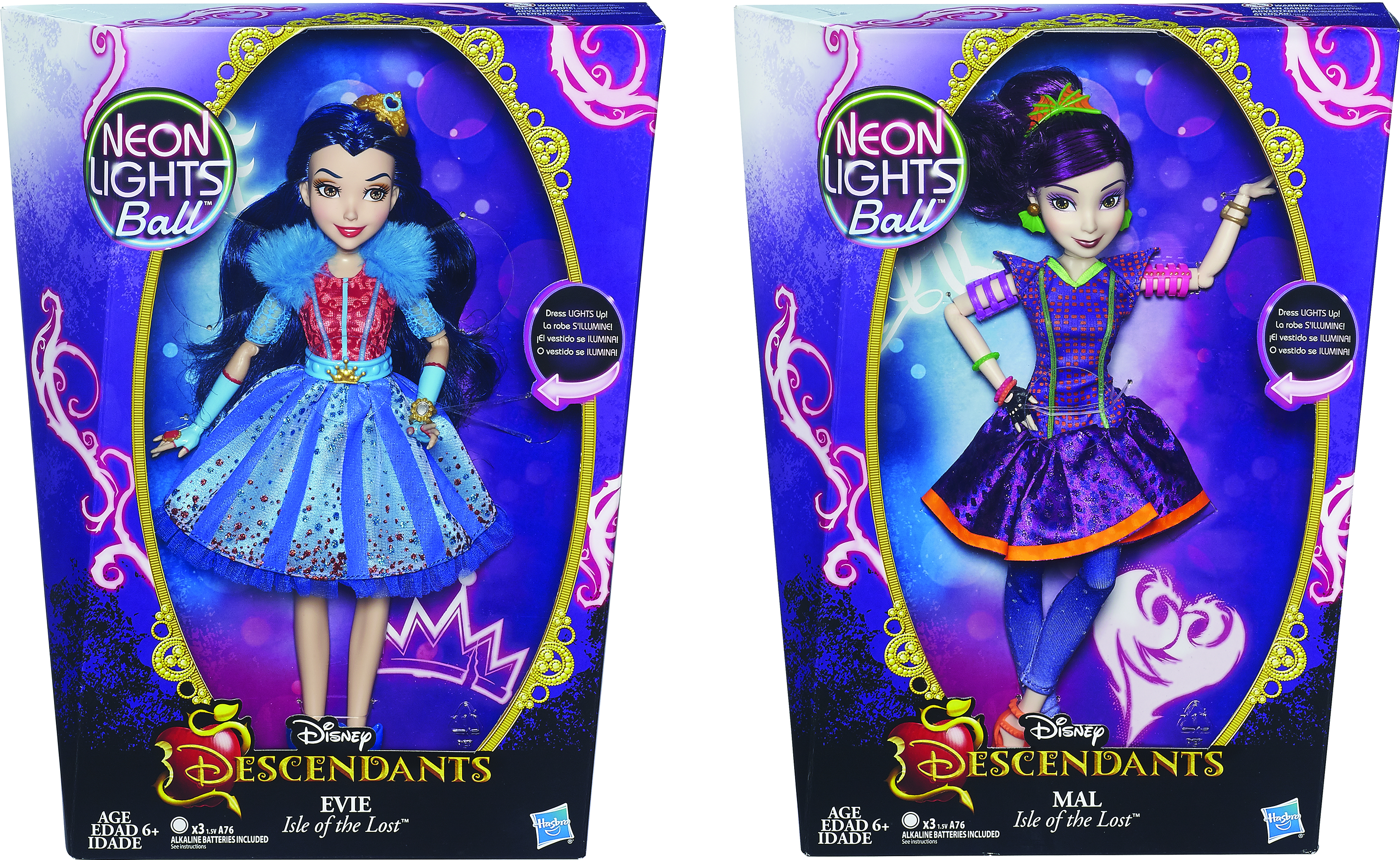 disney descendants neon lights ball