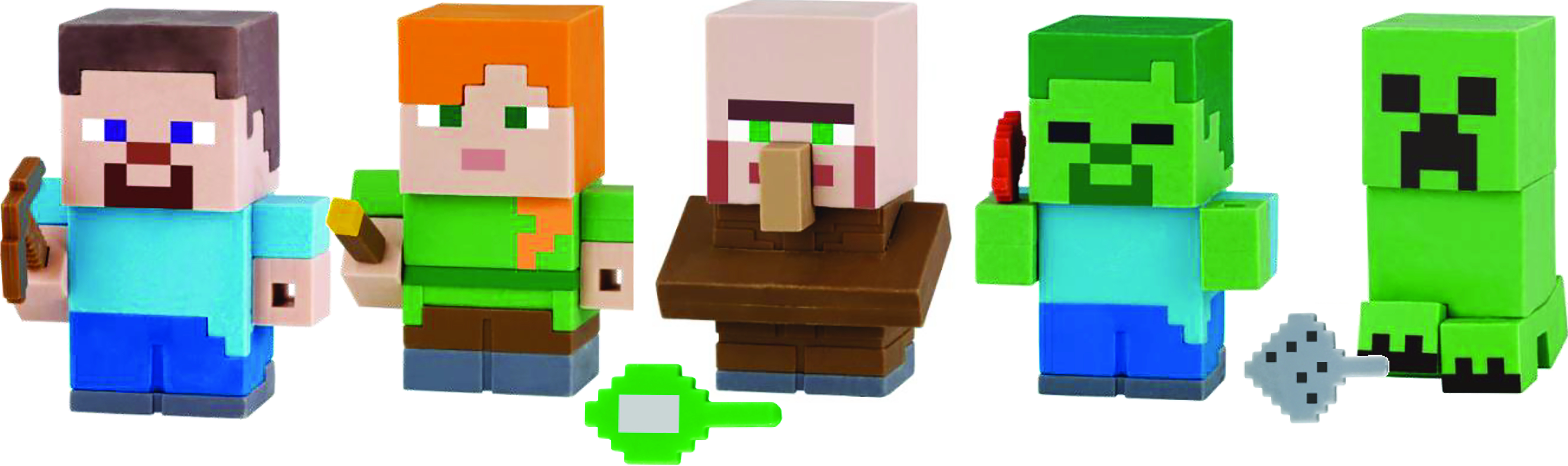 Minecraft Mine-Keshi Cobblestone & Wooden Door Block Set 