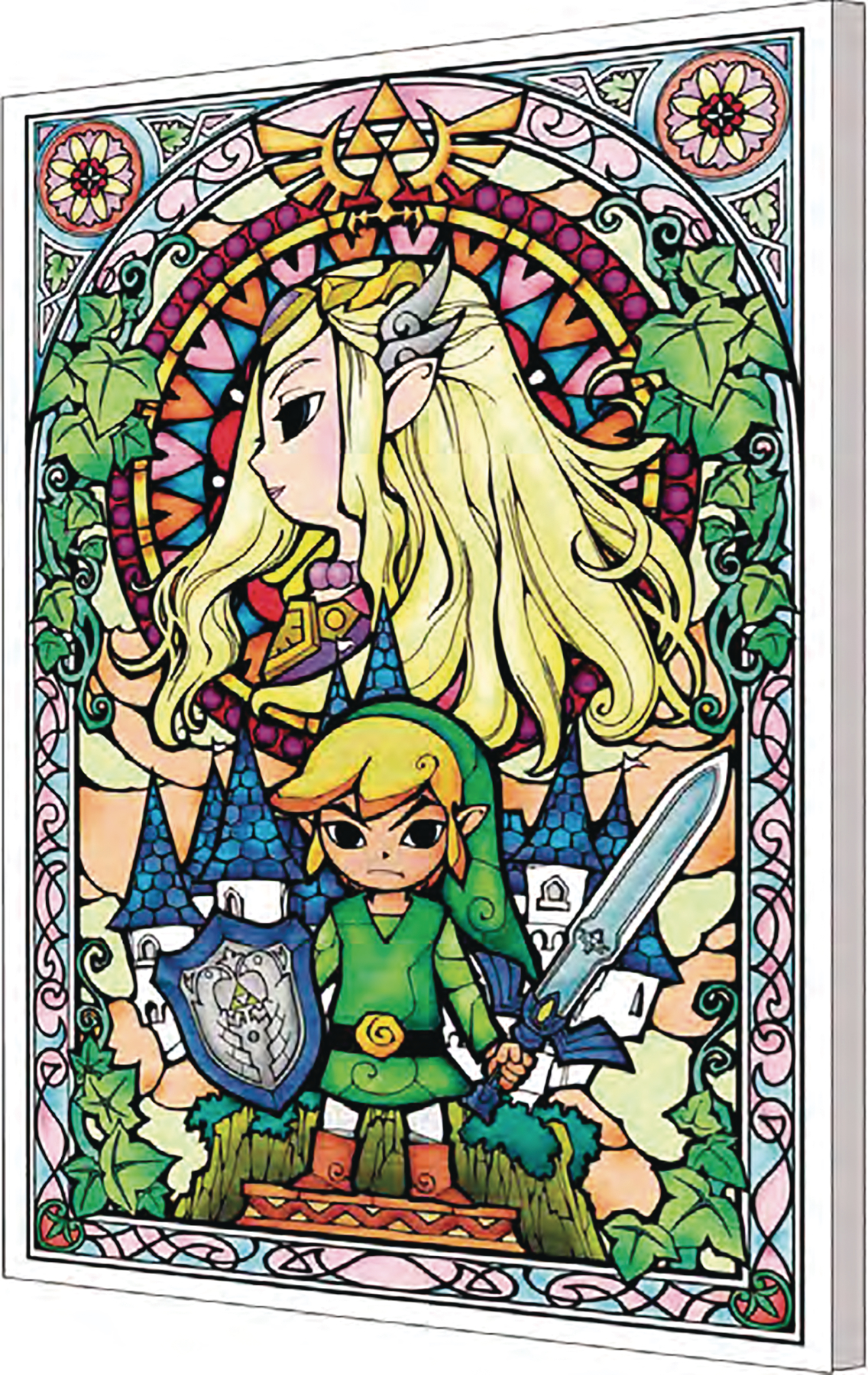 AUG168780 LEGEND OF ZELDA STAINED GLASS METALLIC CANVAS Previews World