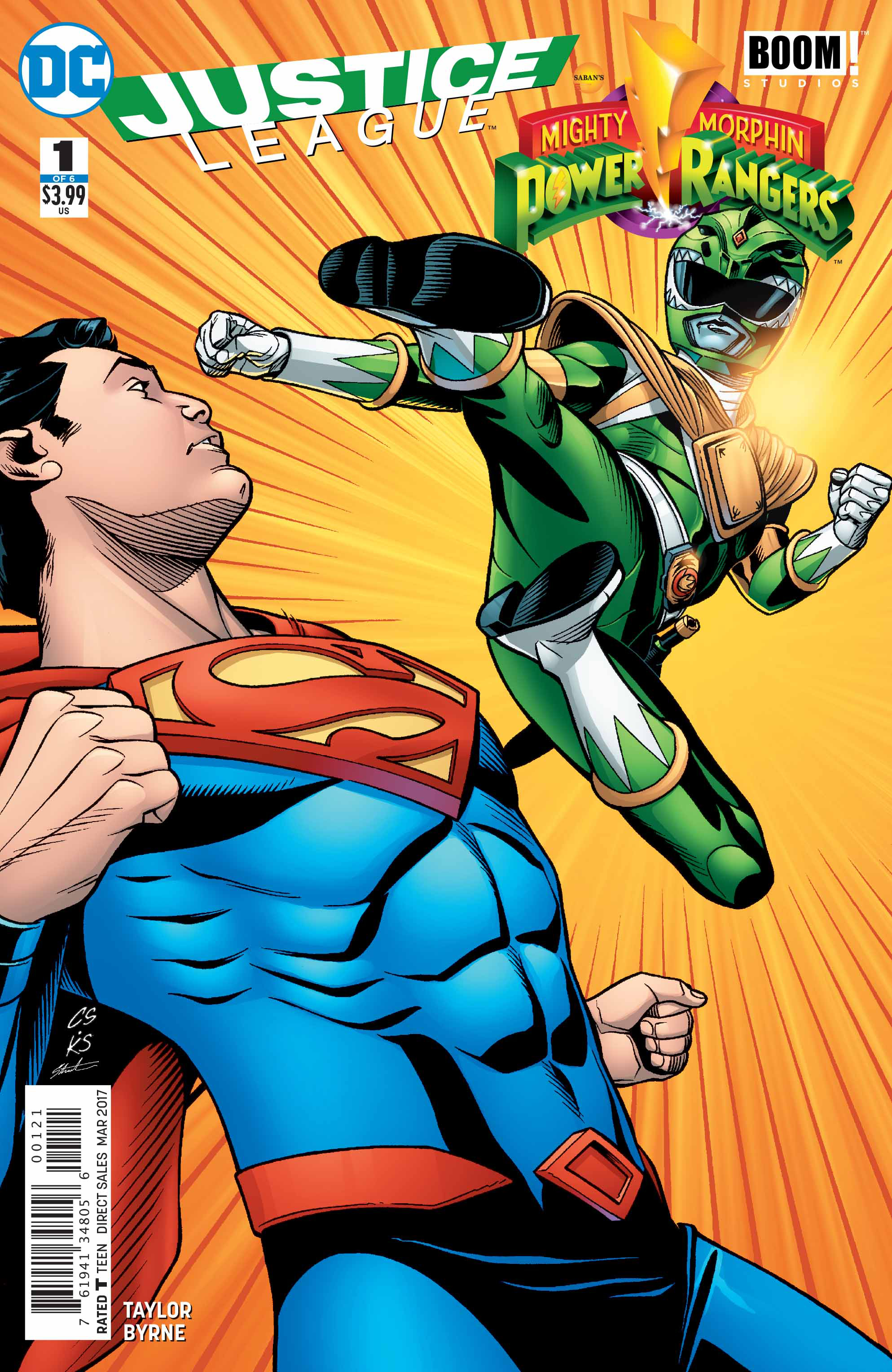 NOV160288 - JUSTICE LEAGUE POWER RANGERS #1 (OF 6) SUPERMAN GREEN RANGER -  Previews World