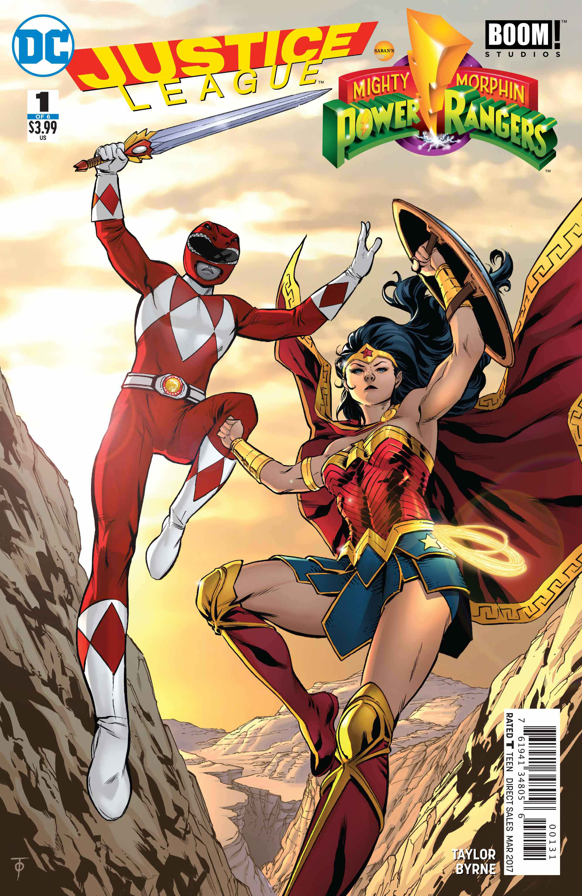 JUSTICE LEAGUE POWER RANGERS #1 (OF 6) WONDER WOMAN RED RANG