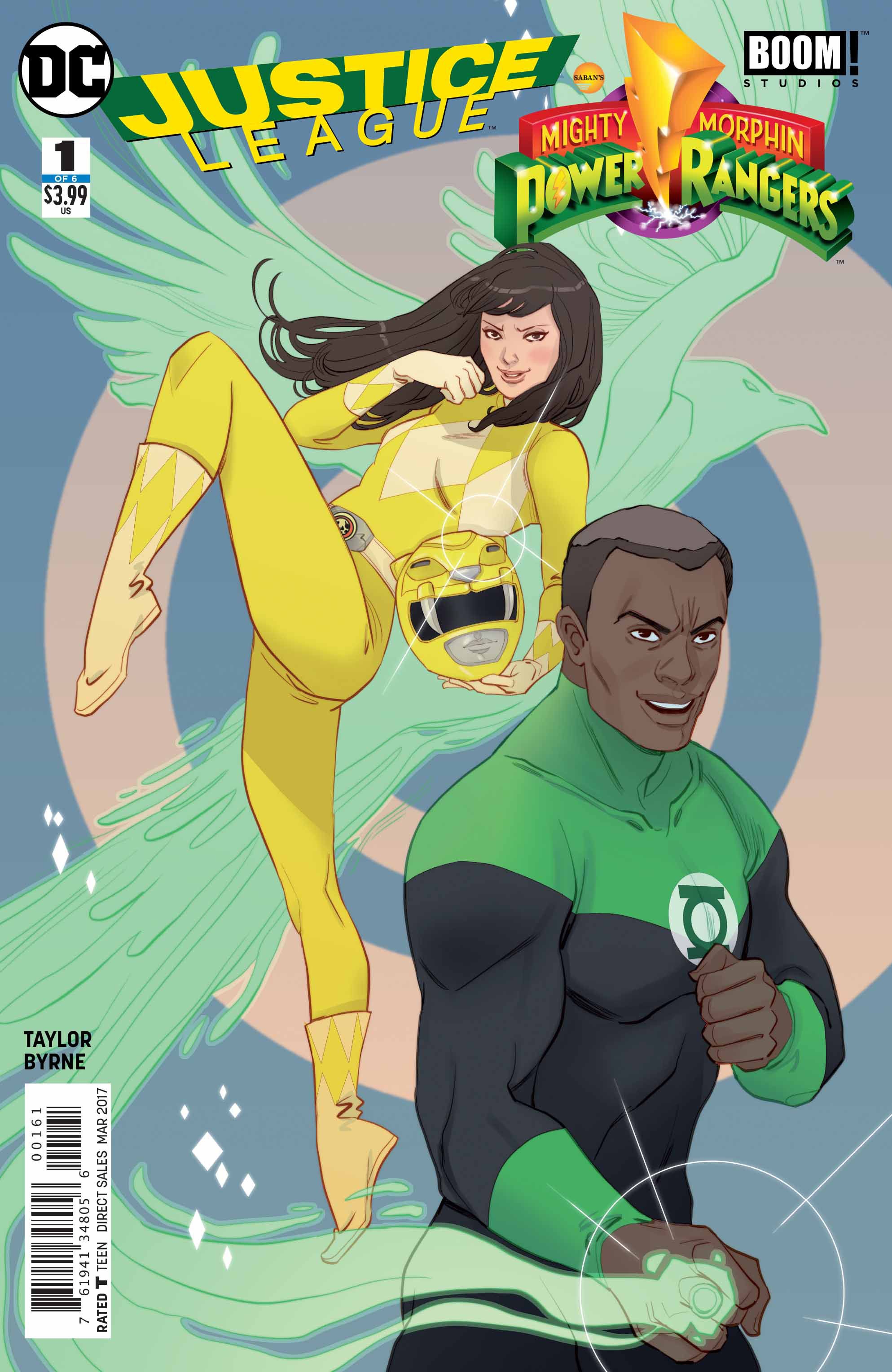 JUSTICE LEAGUE POWER RANGERS #1 (OF 6) GREEN LANTERN YELLOW