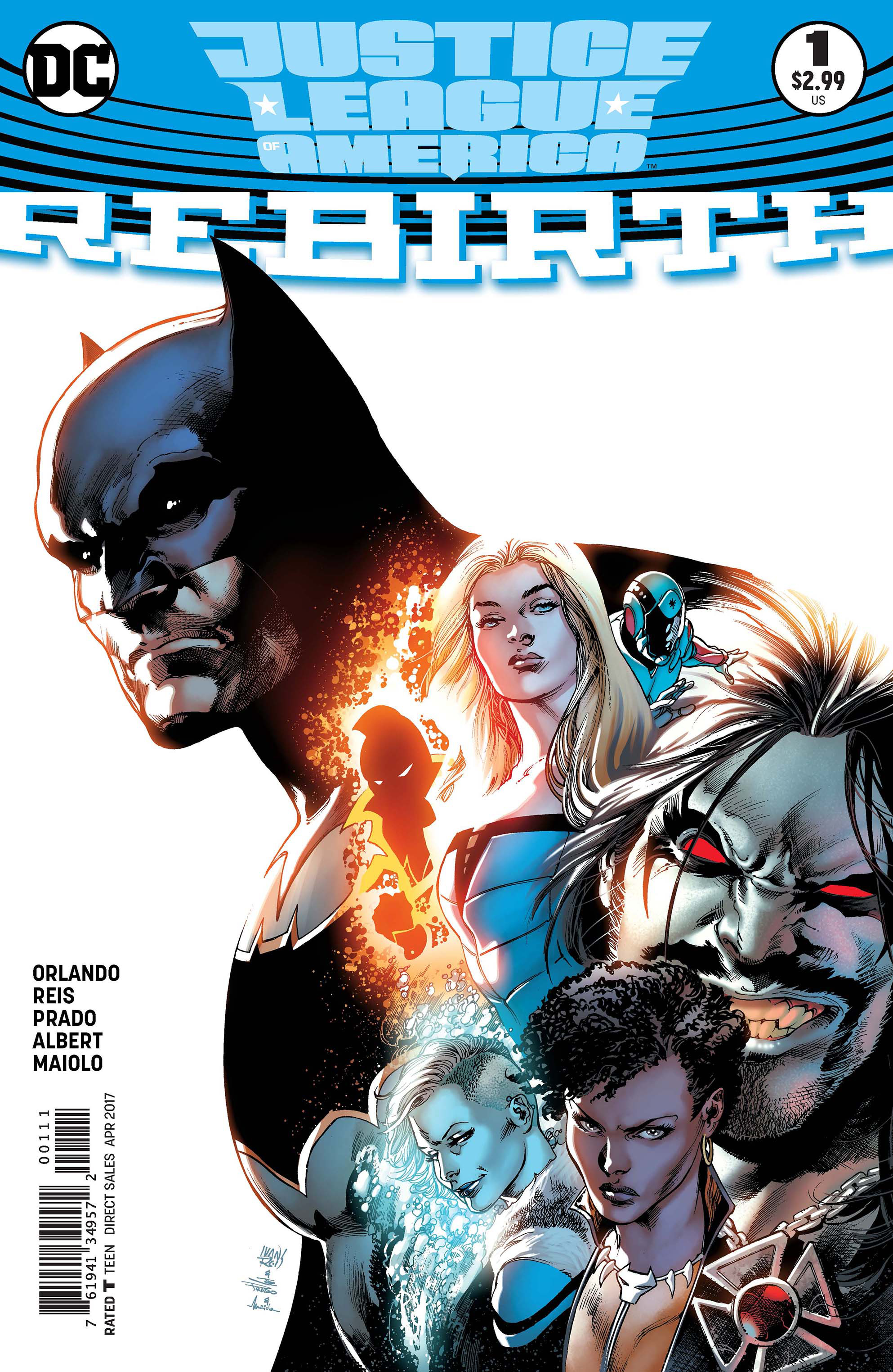 Justice League of America Rebirth # 1 1st Print Variant 