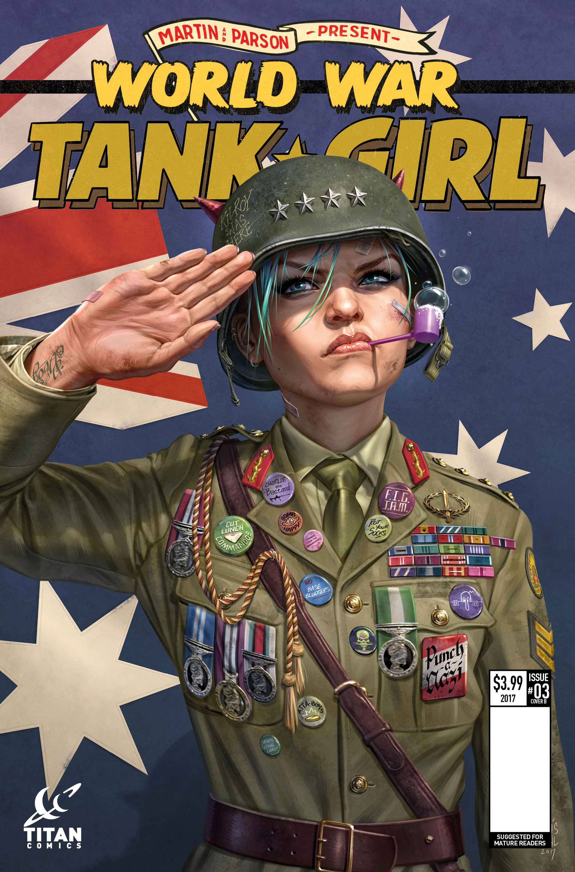 TANK GIRL WORLD WAR TANK GIRL #3 (OF 4) CVR B WAHL (MR)