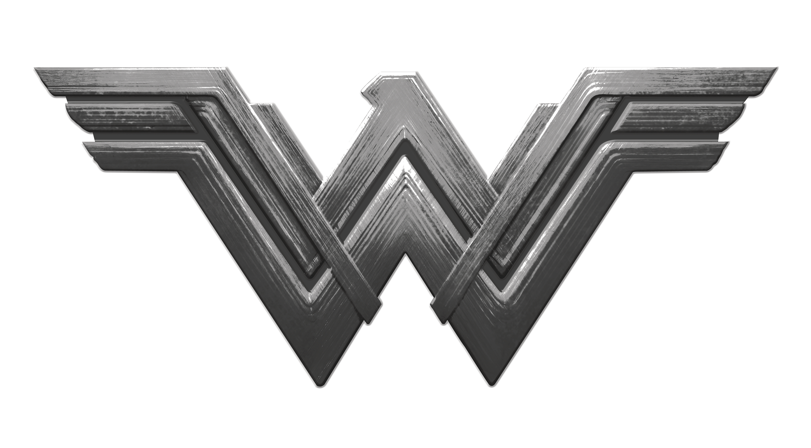 Wonder Woman Symbol Pewter Lapel Pin Grey 