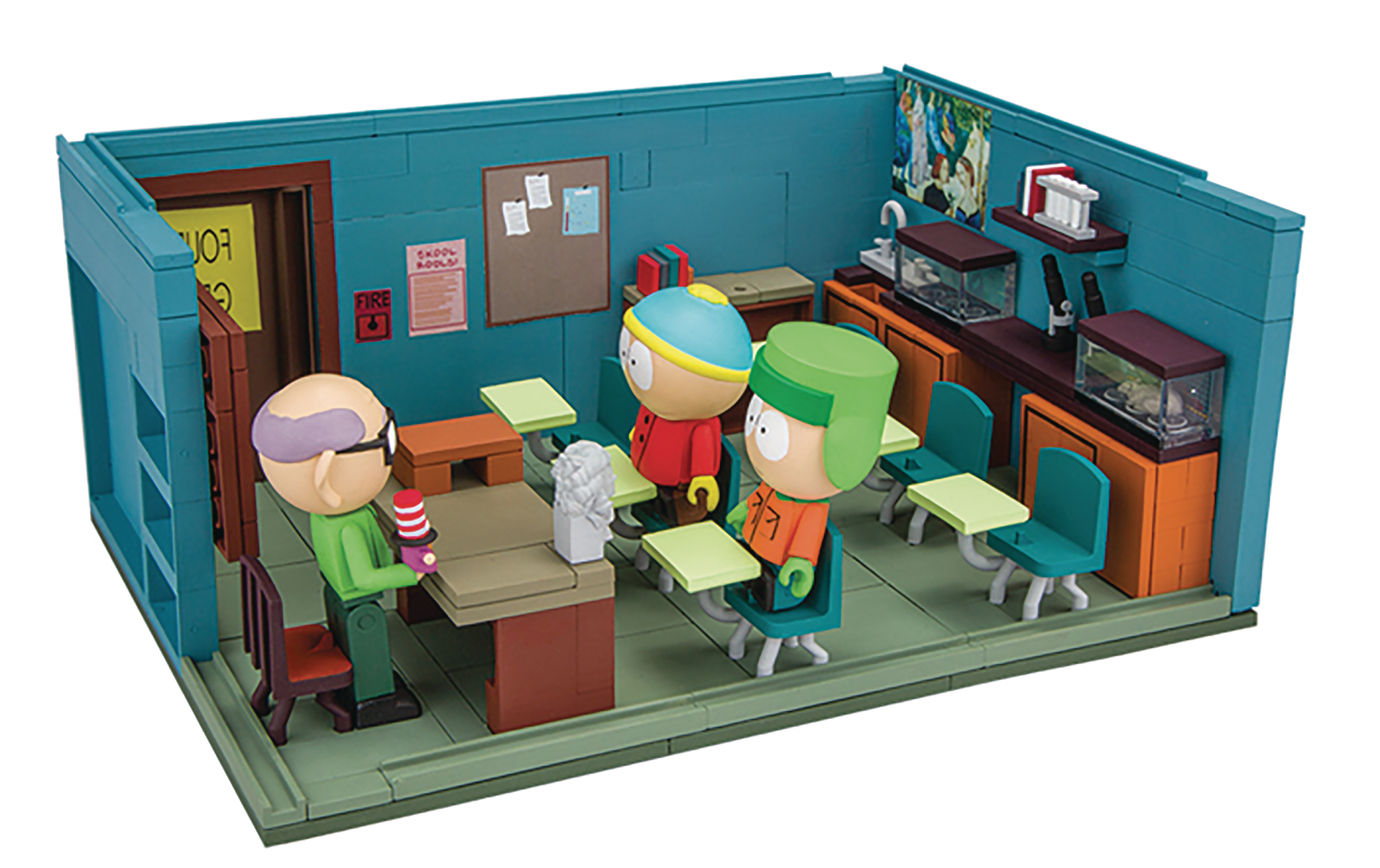 FEB178835 SOUTH PARK CLASSROOM CONSTRUCTION SET CS Previews World