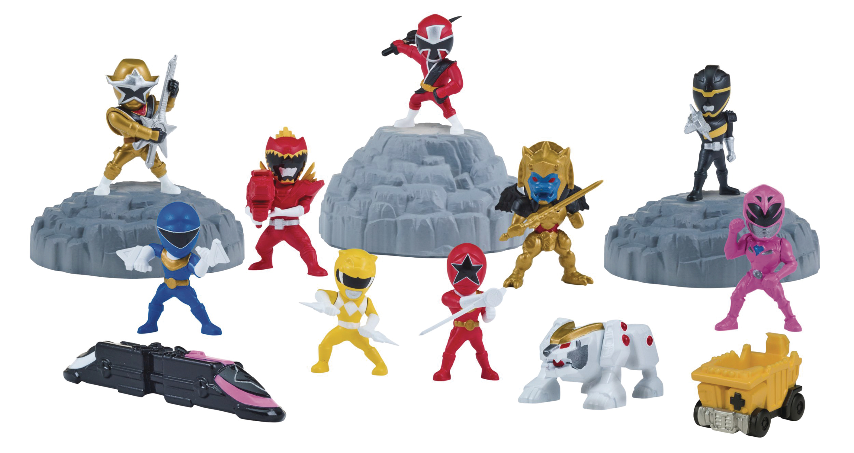 Power Rangers Collectible Blind Capsules feature rangers, zords and vehicle...