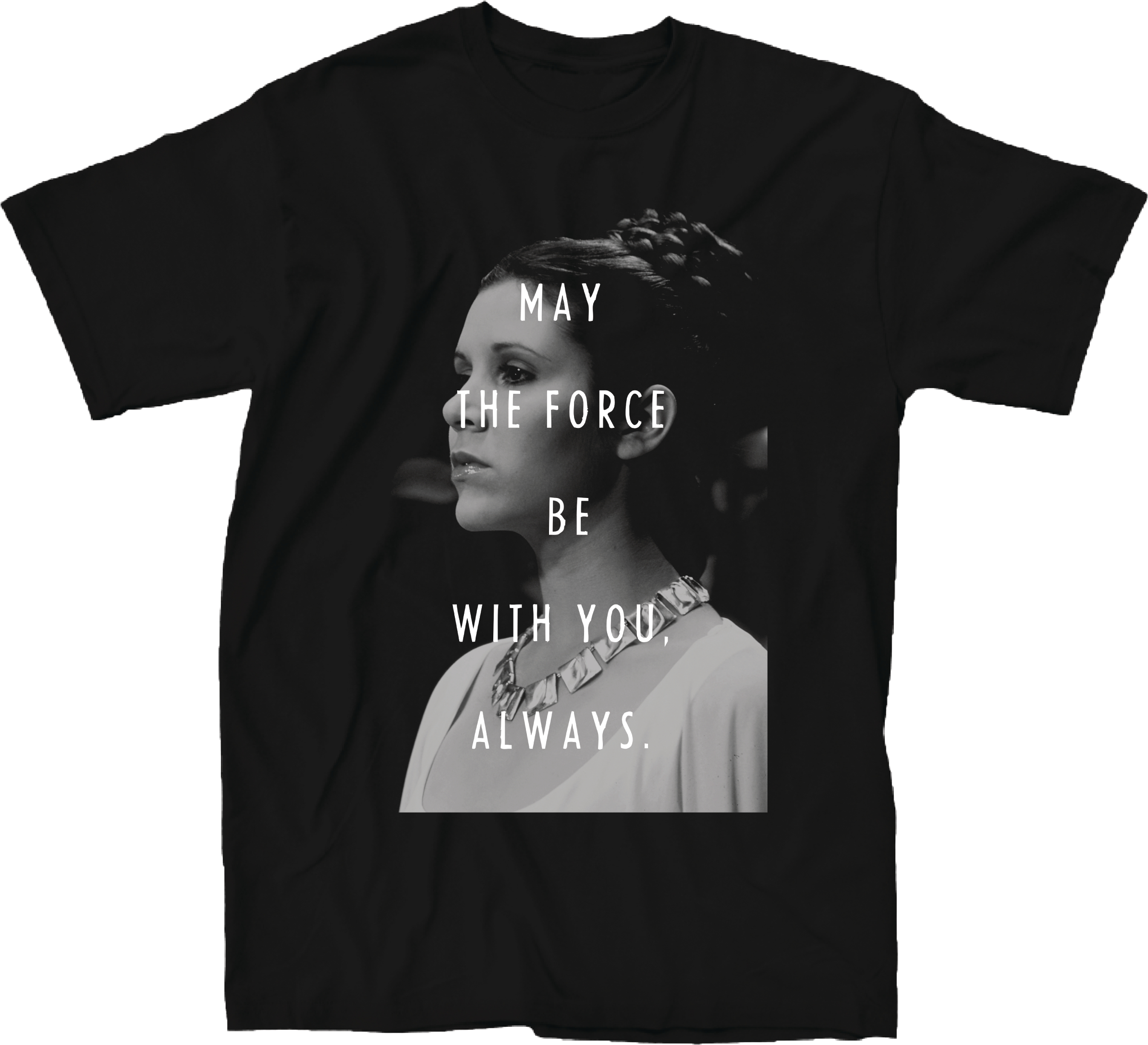STAR WARS LEIA AND THE FORCE BLACK T/S LG
