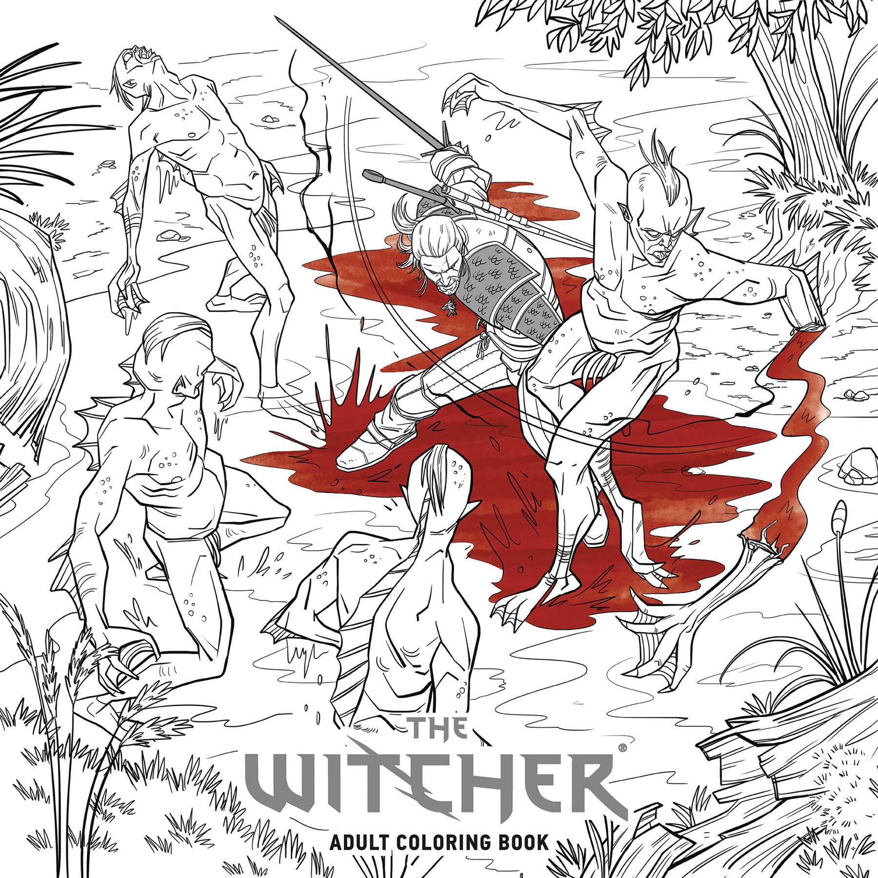(USE AUG218859) WITCHER ADULT COLORING BOOK TP