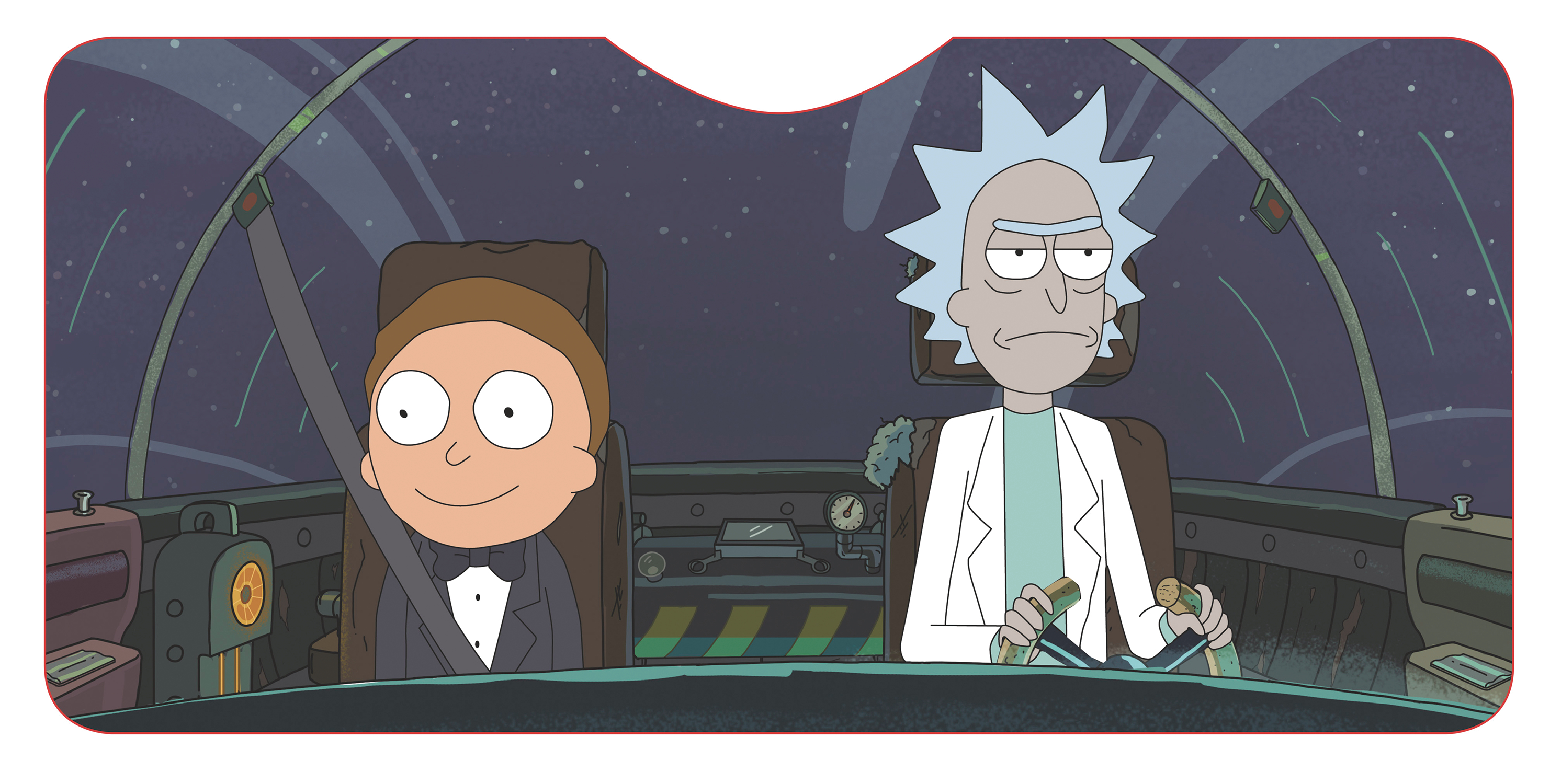 Rick and best sale morty car shade