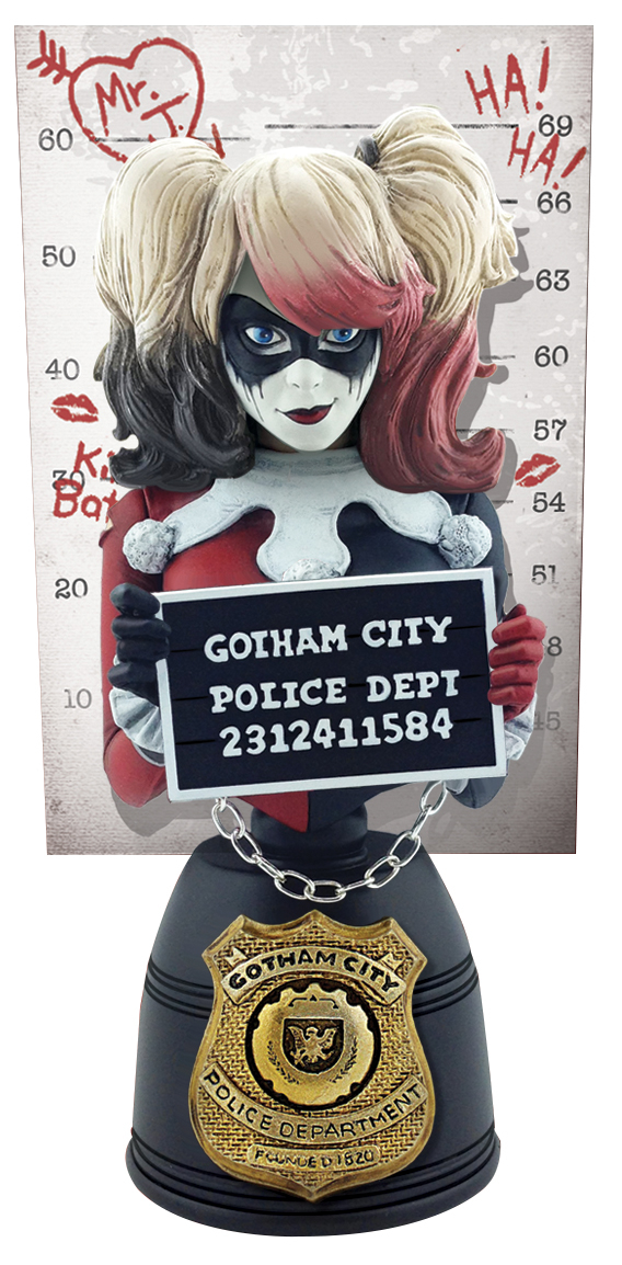 2016 HARLEY QUINN Limited Edition Mugshot 7" Bust from Cryptozoic New 