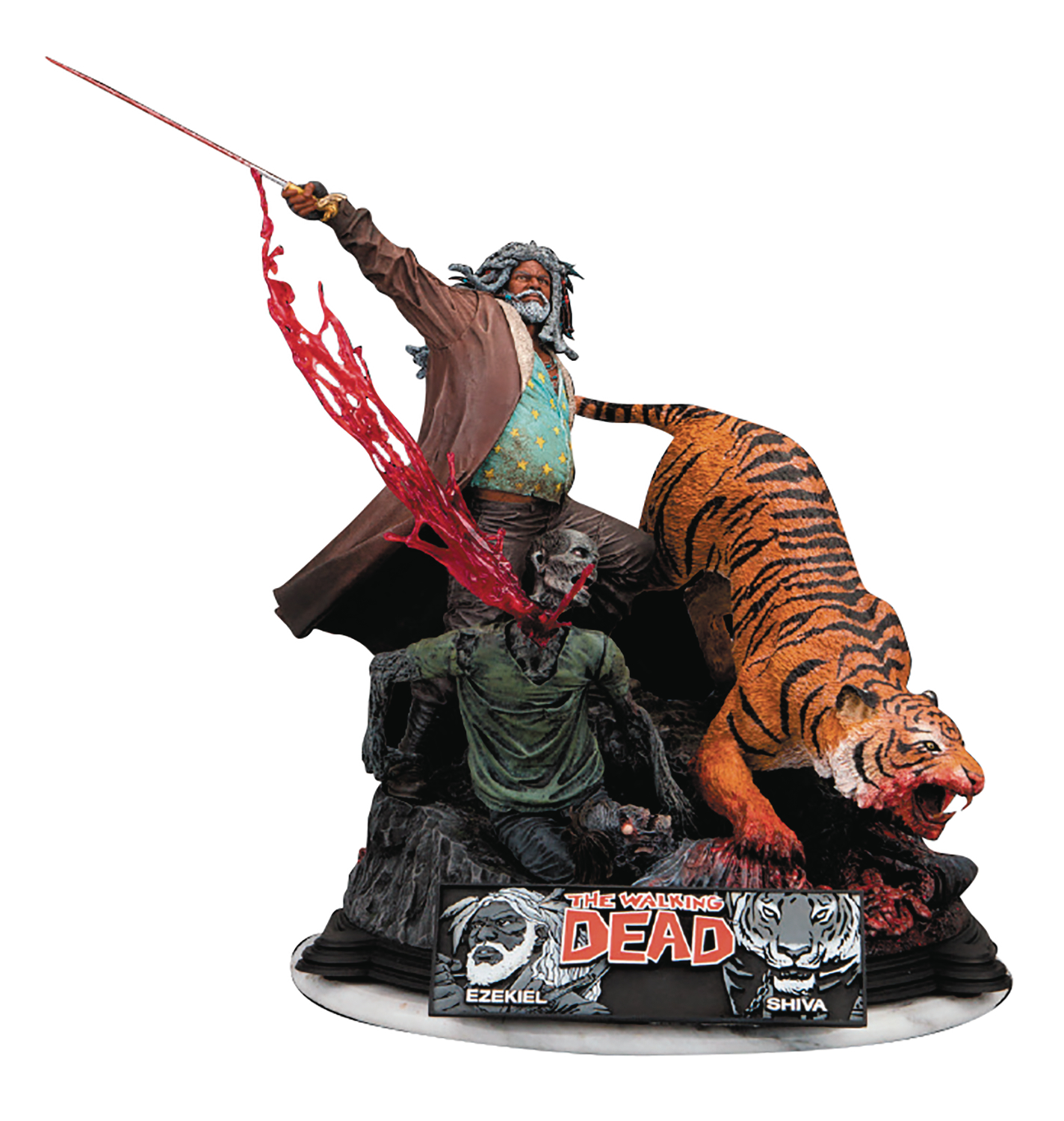 DEC170784 - WALKING DEAD EZEZIEL & SHIVA RESIN STATUE - Previews World