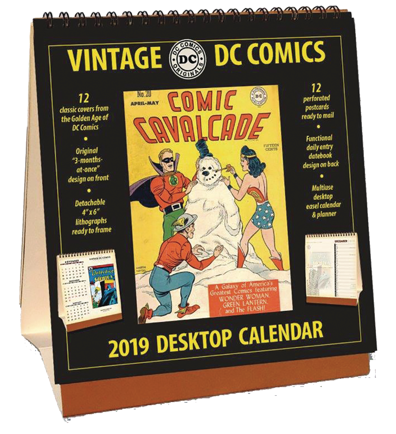 APR182127 VINTAGE DC COMICS 2019 DESKTOP CALENDAR Previews World