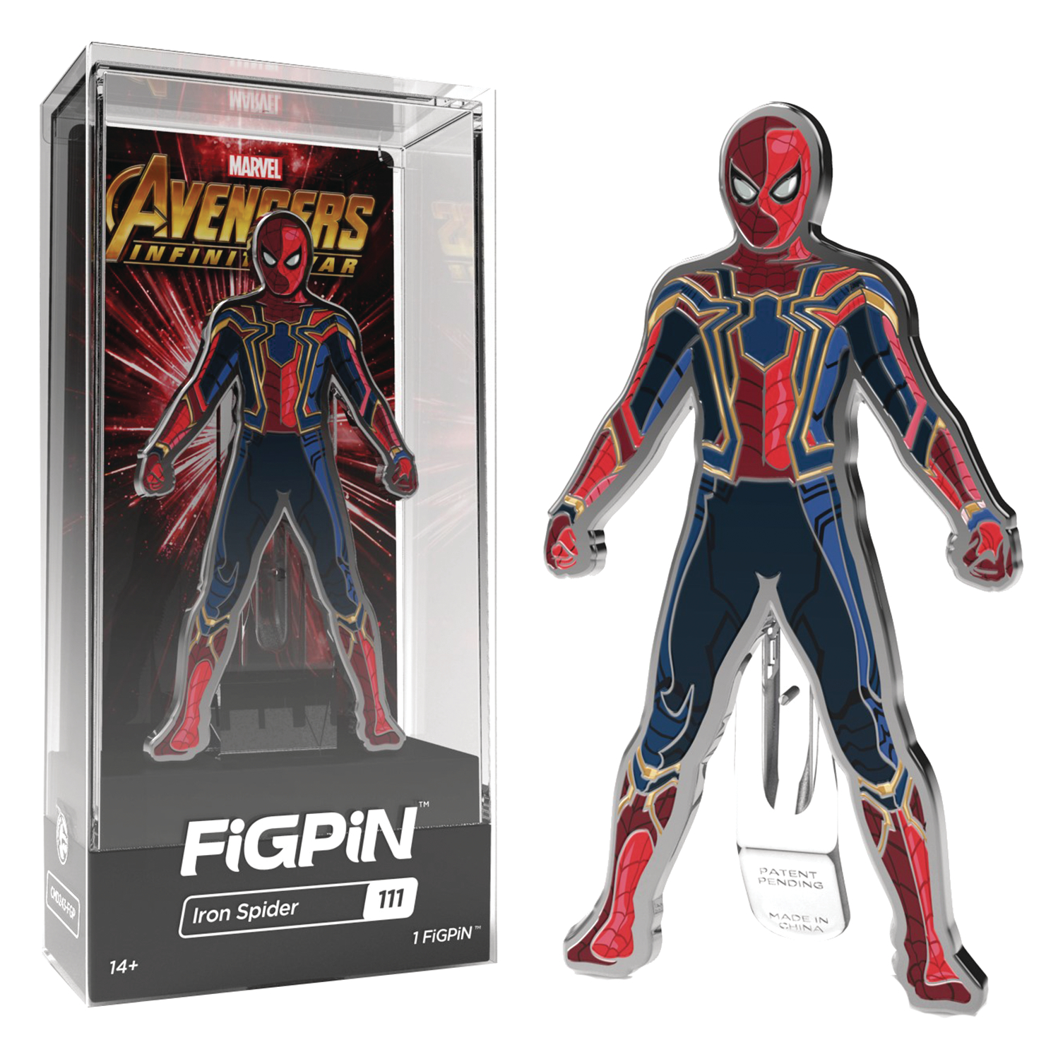 FEB188050 - FIGPIN MARVEL AVENGERS IW SPIDER-MAN FIGURE PIN 6PC
