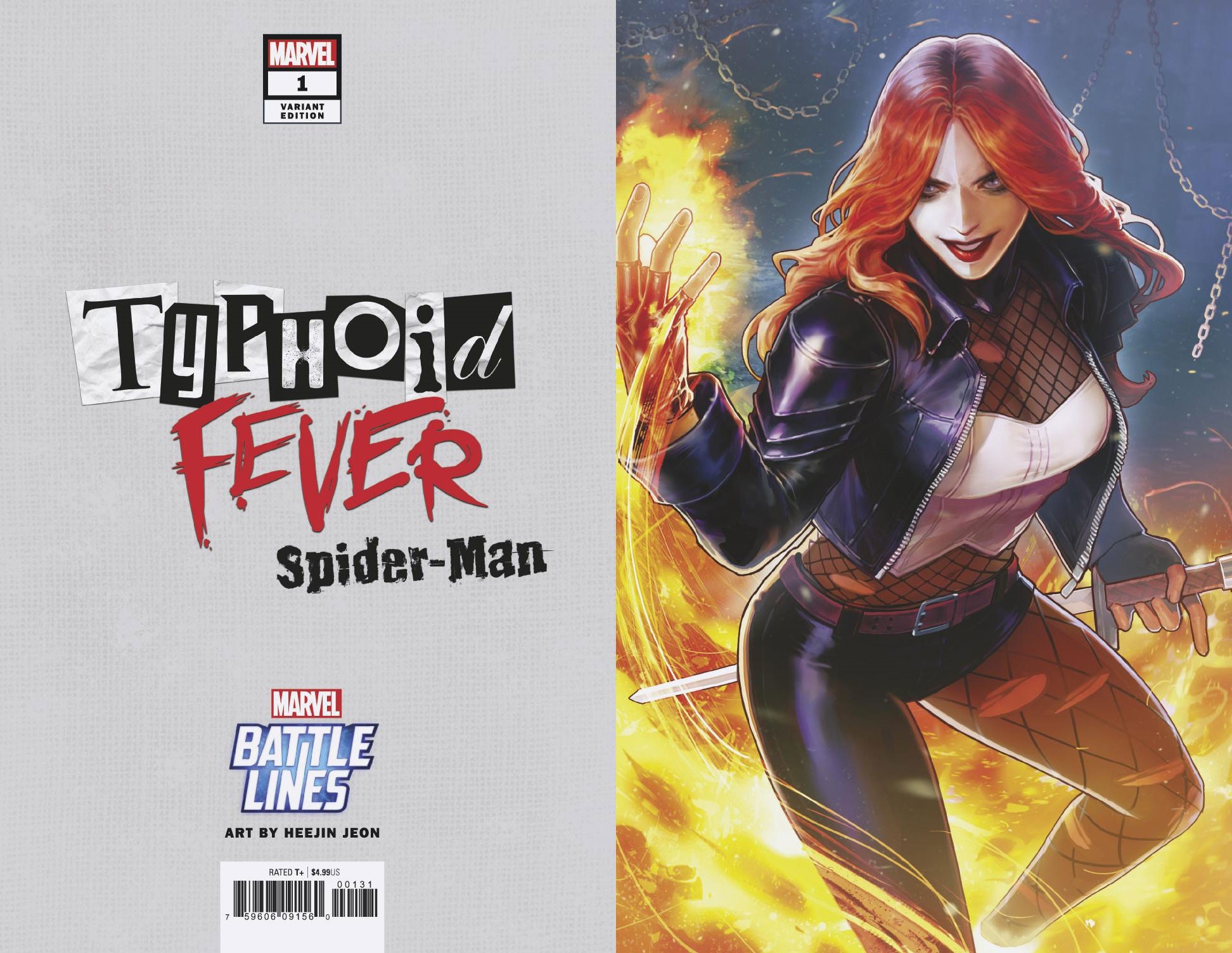 TYPHOID FEVER SPIDER-MAN #1 HEEJIN JOEN MARVEL BATTLE LINES