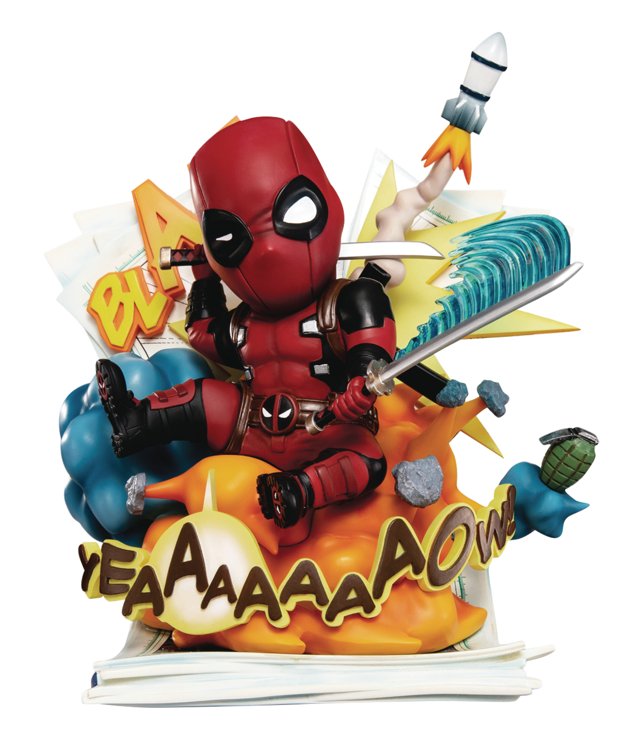 Marvel Comics Mea 004 Deadpool Sauter 4th Mur Px Fig Mar1666 Figurines Statues Heros De
