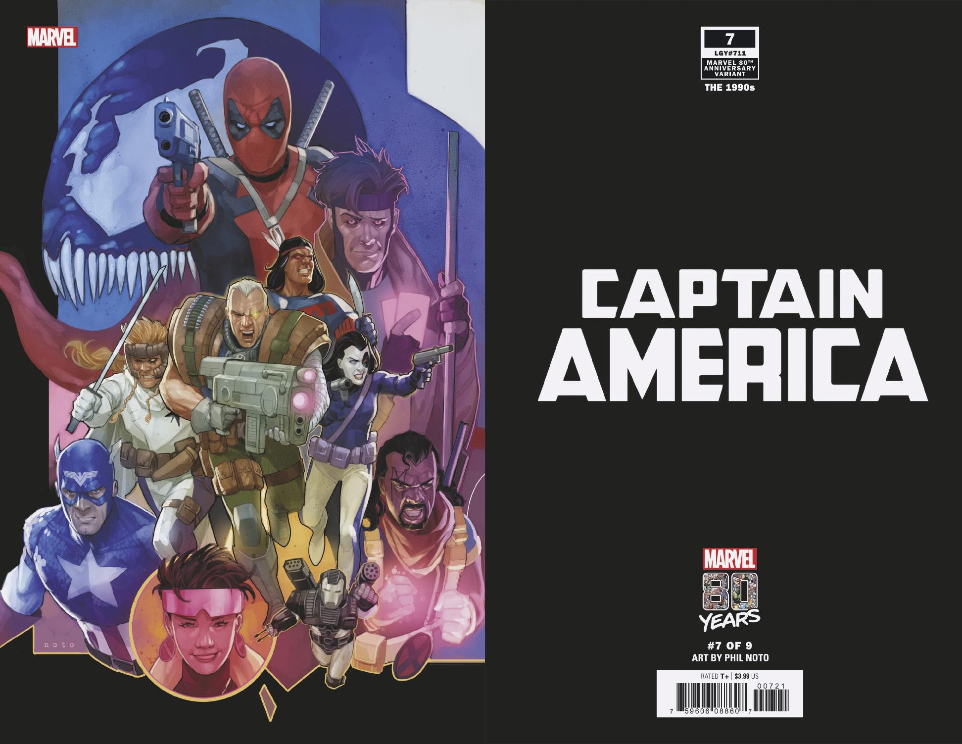 CAPTAIN AMERICA #7 NOTO MARVEL 80TH VAR